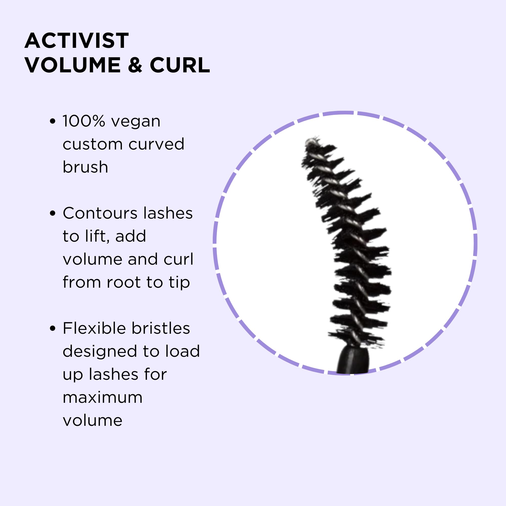 Foto 5 pulgar | Mascara Pacifica Beauty Activista Curling Black Vegan - Venta Internacional.