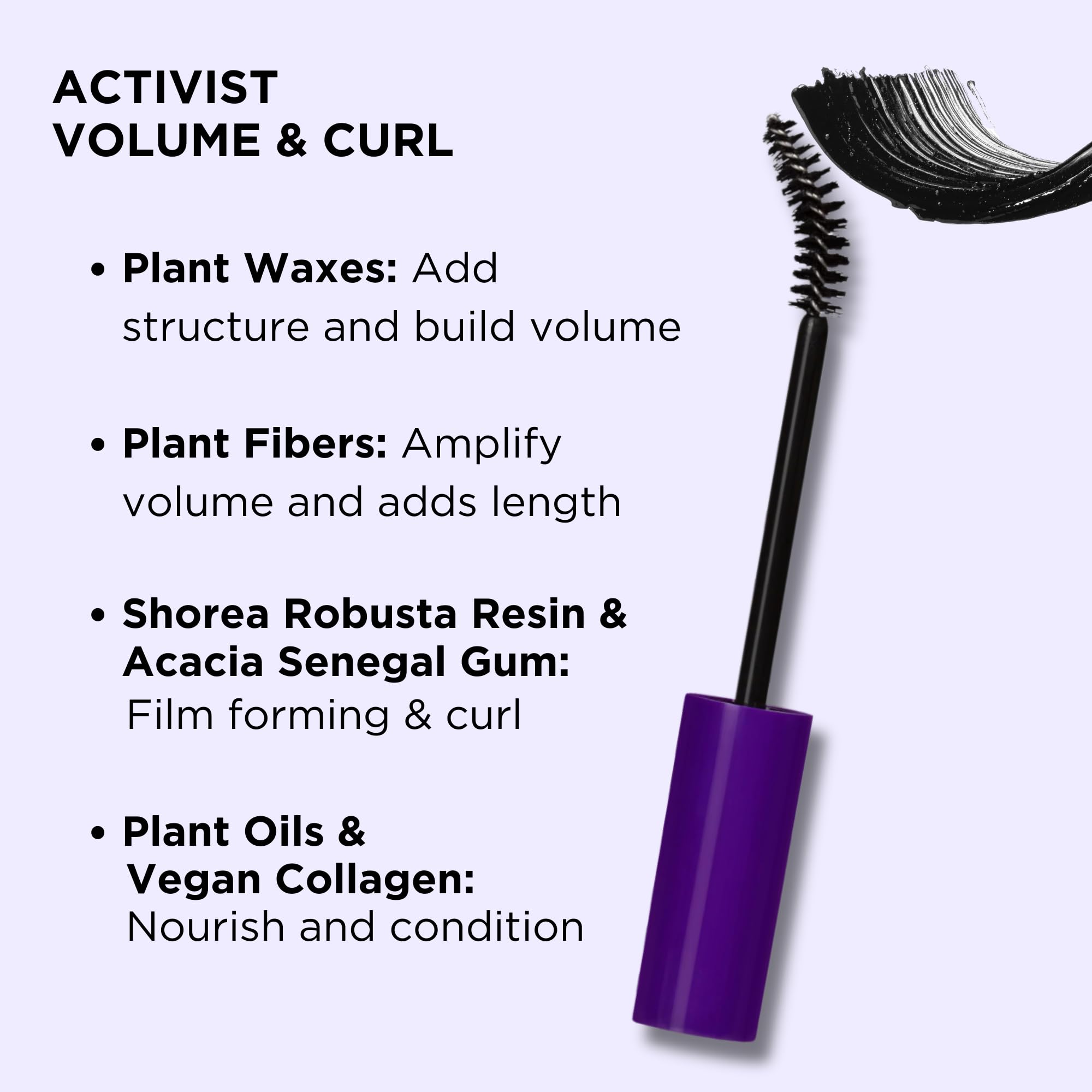 Foto 6 pulgar | Mascara Pacifica Beauty Activista Curling Black Vegan - Venta Internacional.