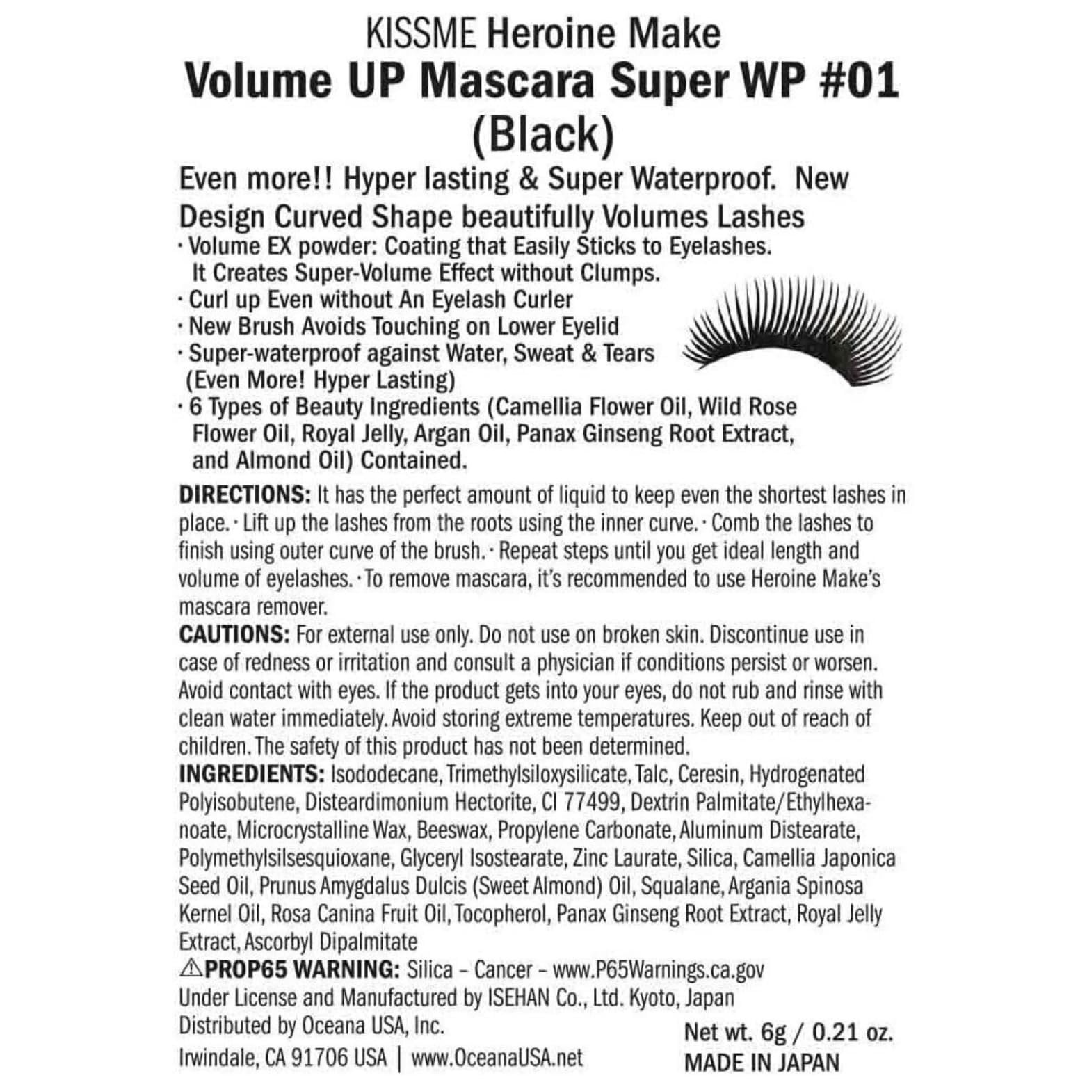Foto 5 pulgar | Máscara Heroine Make Voluminizing Waterproof Black Japan - Venta Internacional.