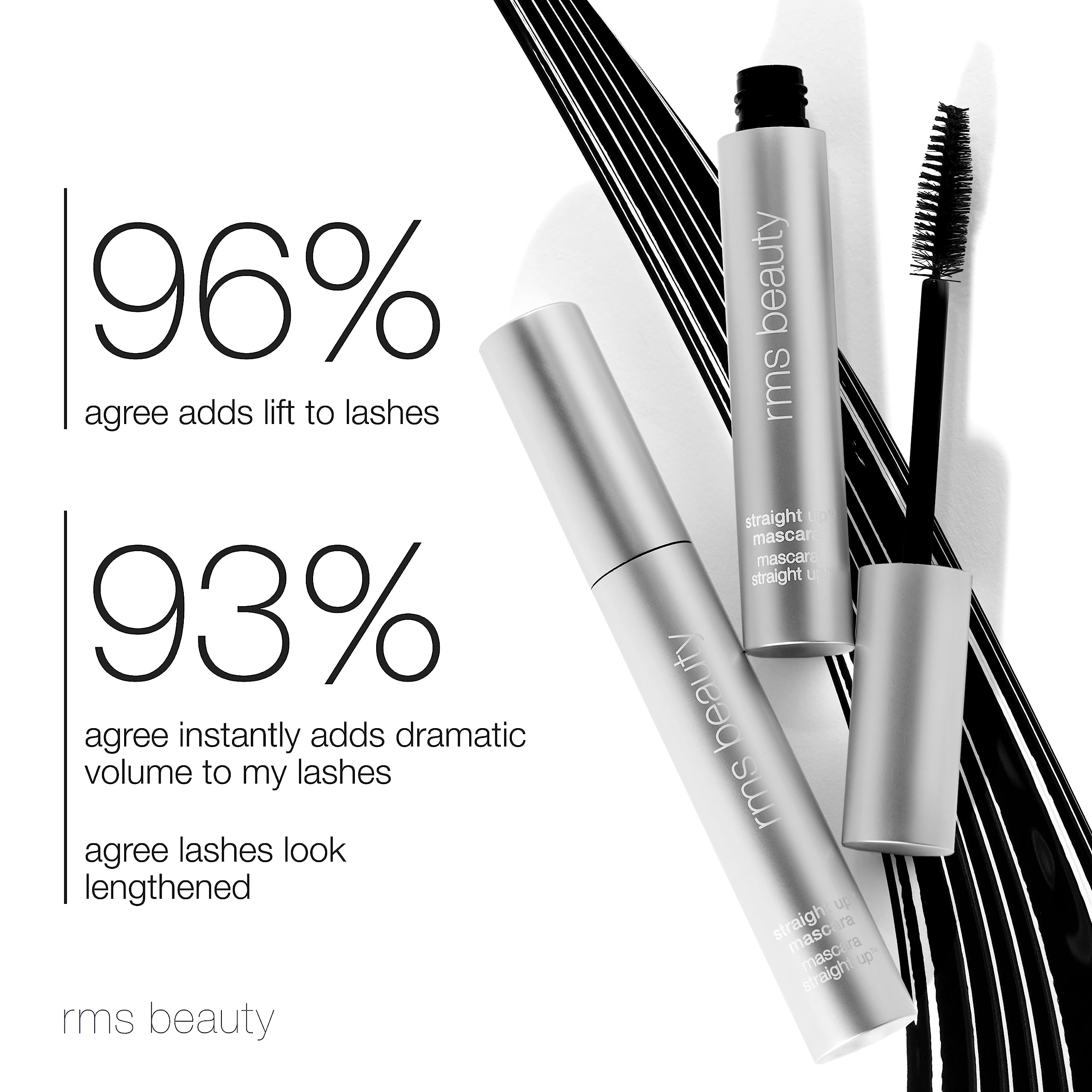Foto 4 pulgar | Máscara Rms Beauty Straight Up Con Péptido Voluminizador Negro - Venta Internacional.