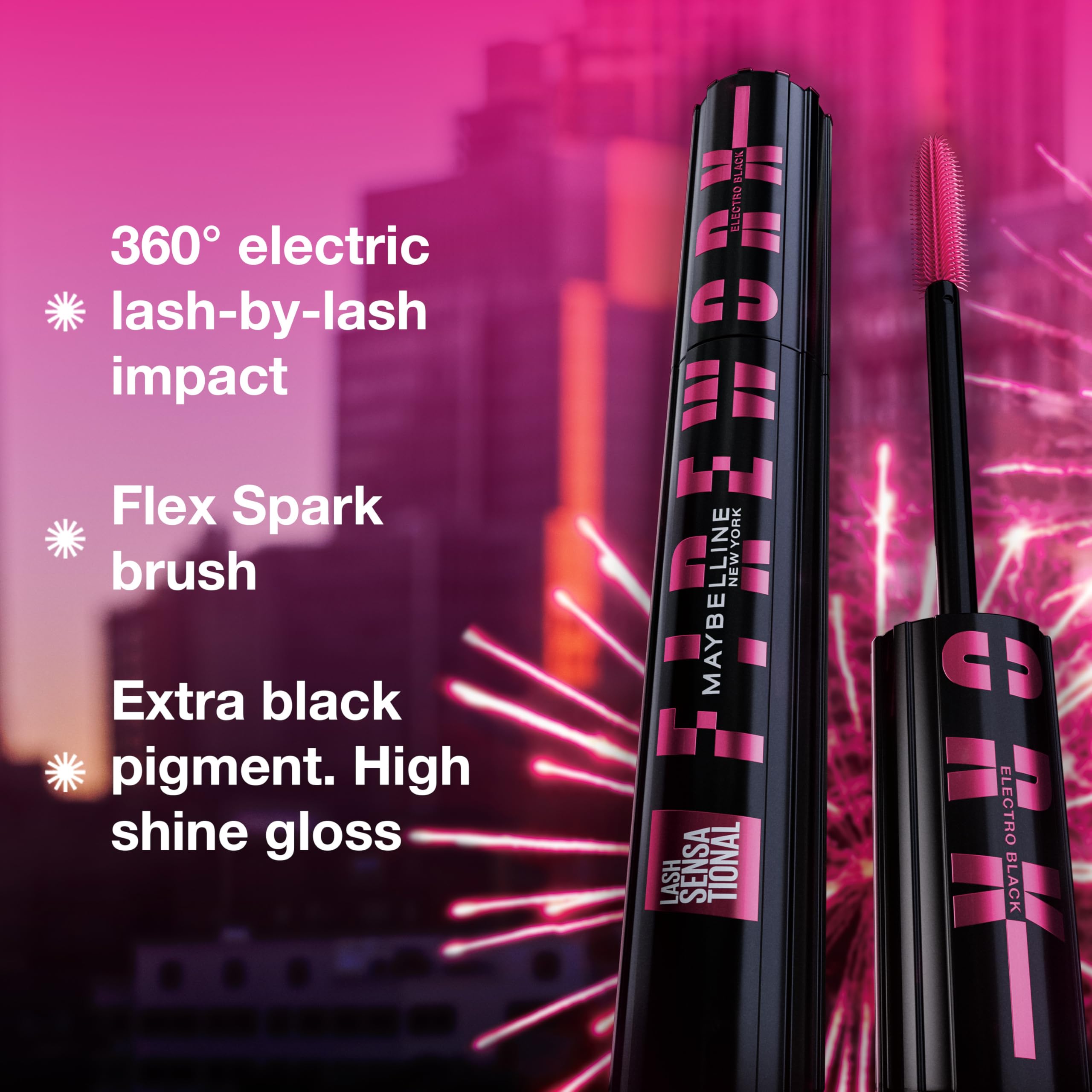 Foto 8 pulgar | Máscara Maybelline Lash Sensational Firework, Lavable, Electronegra - Venta Internacional.