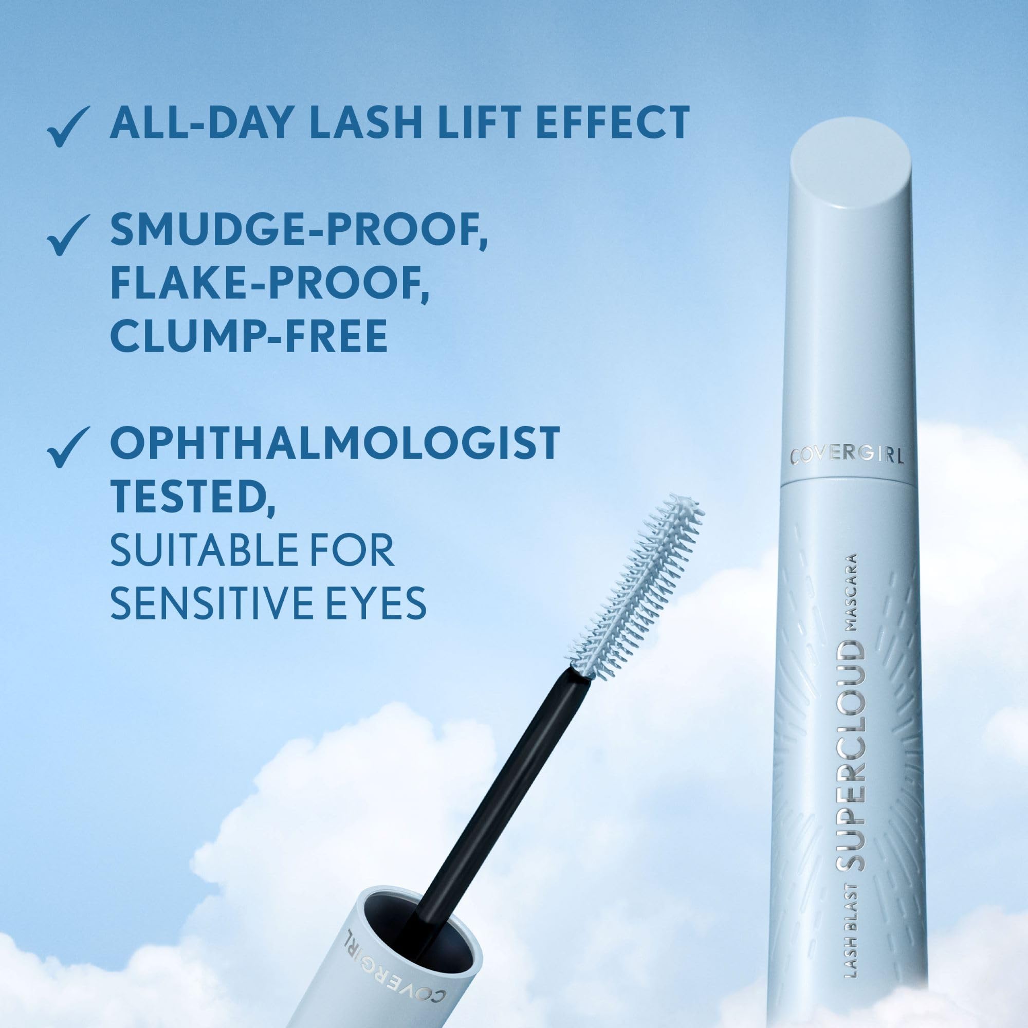 Foto 6 pulgar | Máscara Covergirl Lash Blast Supercloud 800 Super Black 10 Ml - Venta Internacional.