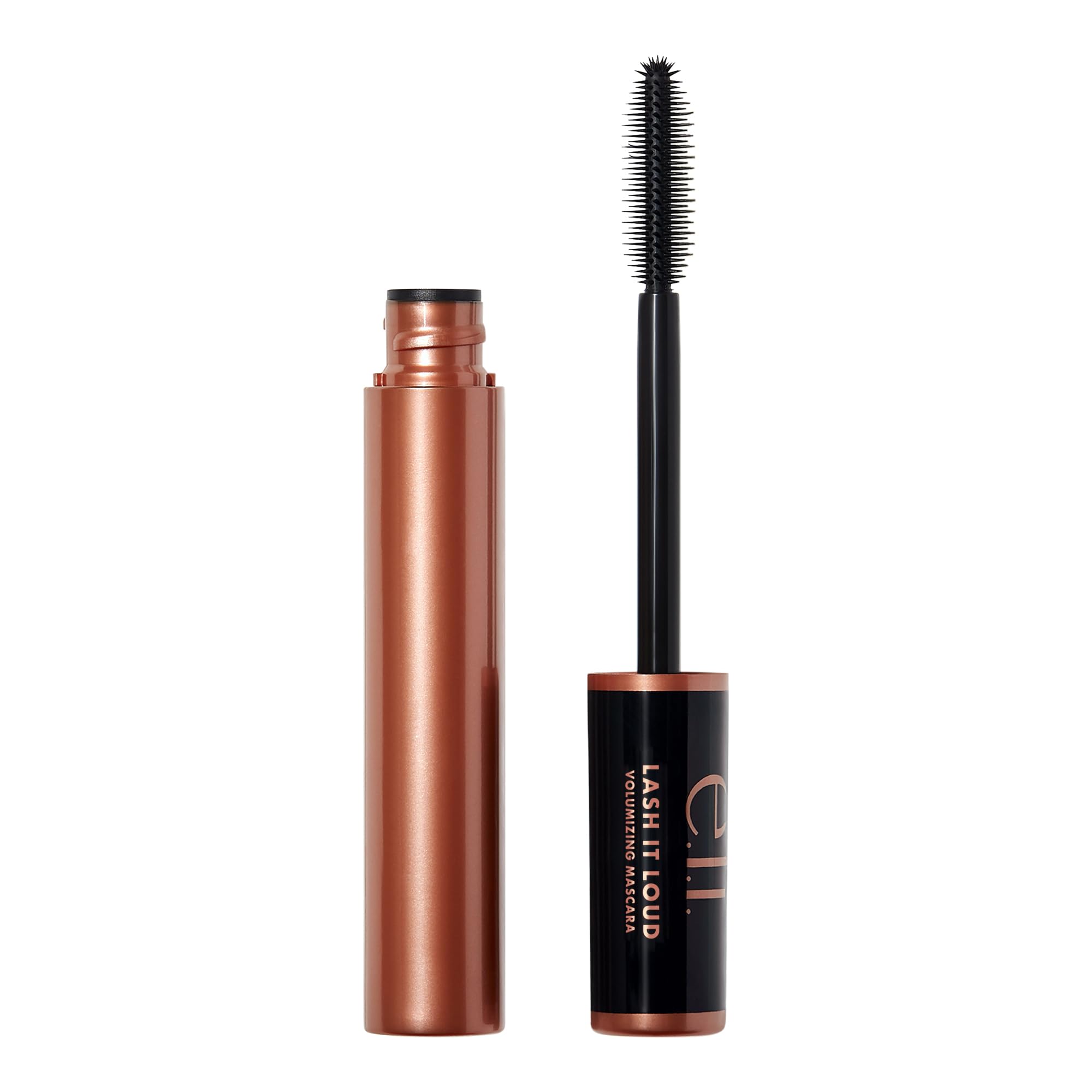 Máscara E.l.f. Lash It Loud, Voluminizadora, Mega Volumen, Marrón Oscuro - Venta Internacional.