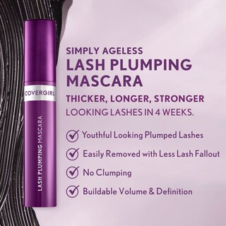 Foto 5 | Máscara Covergirl Simply Ageless Lash Pluping Marrón Oscuro - Venta Internacional.