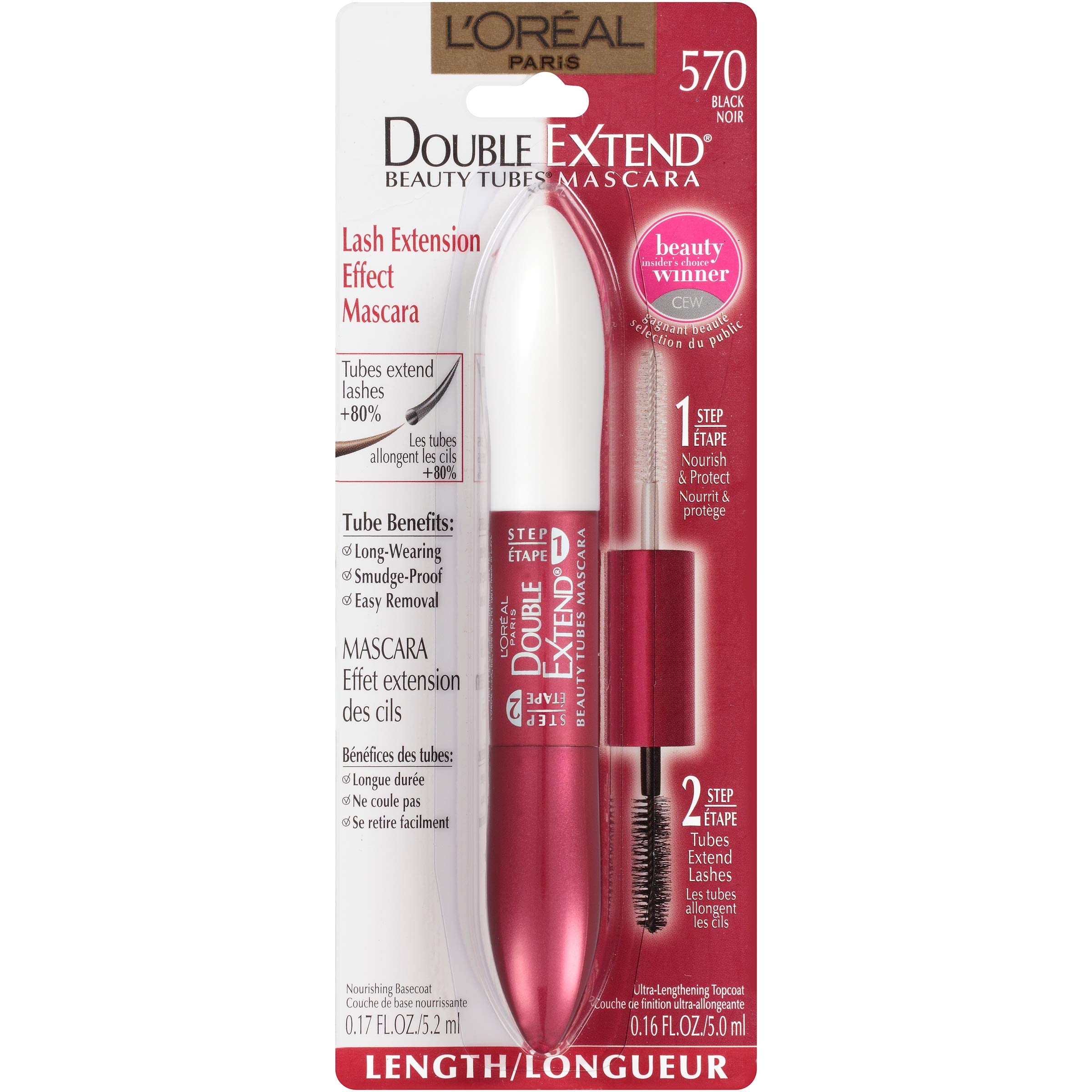 Foto 2 | Tubos De Belleza Mascara L'oreal Paris Double Extend, Negros - Venta Internacional.