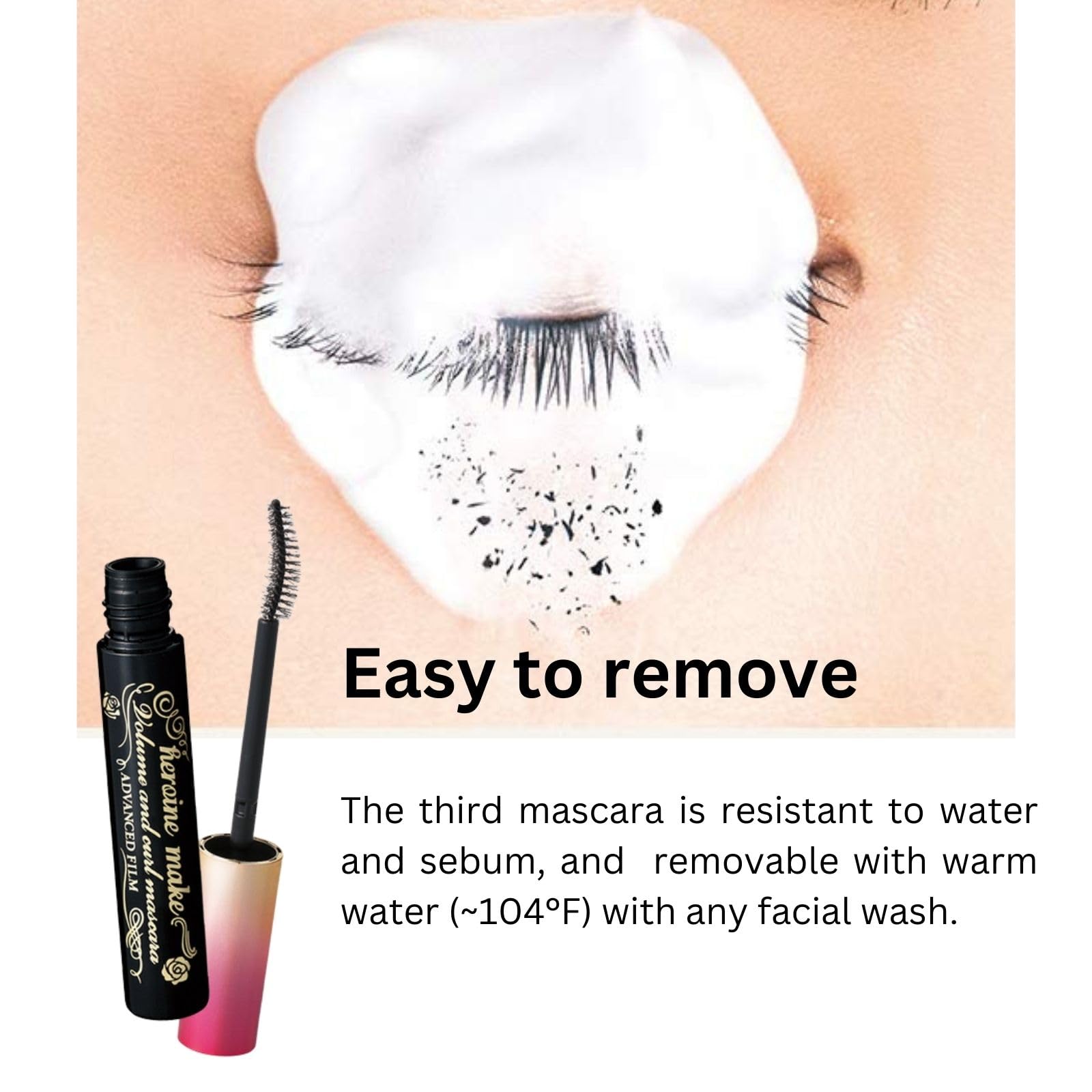 Foto 4 | Set De Rímel Heroine Make Kissme, Voluminizador, Impermeable, Negro - Venta Internacional.