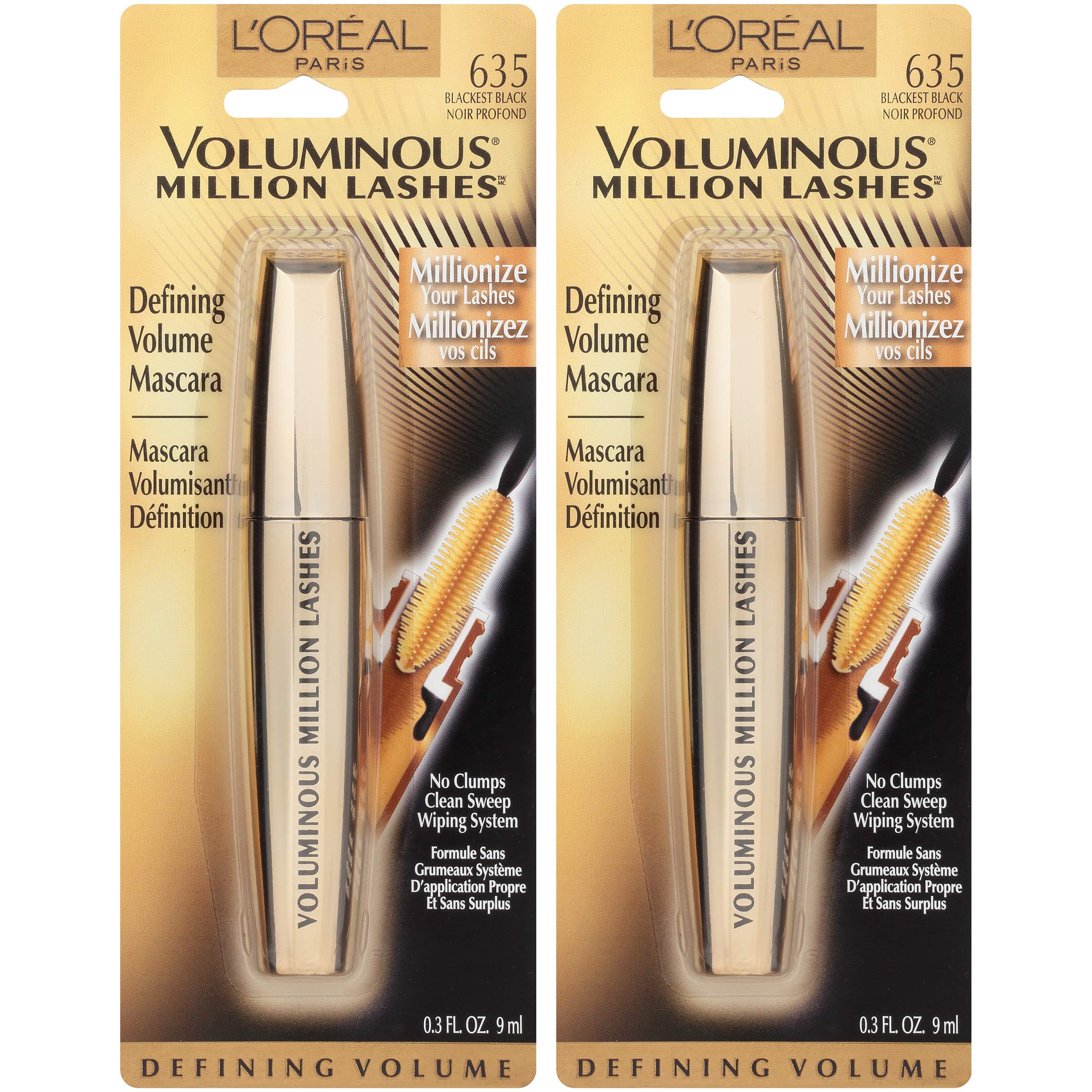 Foto 3 pulgar | Máscara L'oréal Paris Voluminous Million Lashes, Paquete De 2 Unidades, 0,3 Ml - Venta Internacional.