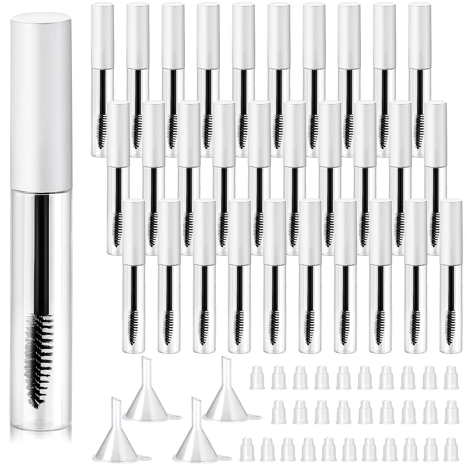 Foto 2 pulgar | Tubos De Rímel Vacíos De 10 Ml (paquete De 30) Con Embudos Y Aceite De Ricino - Venta Internacional.