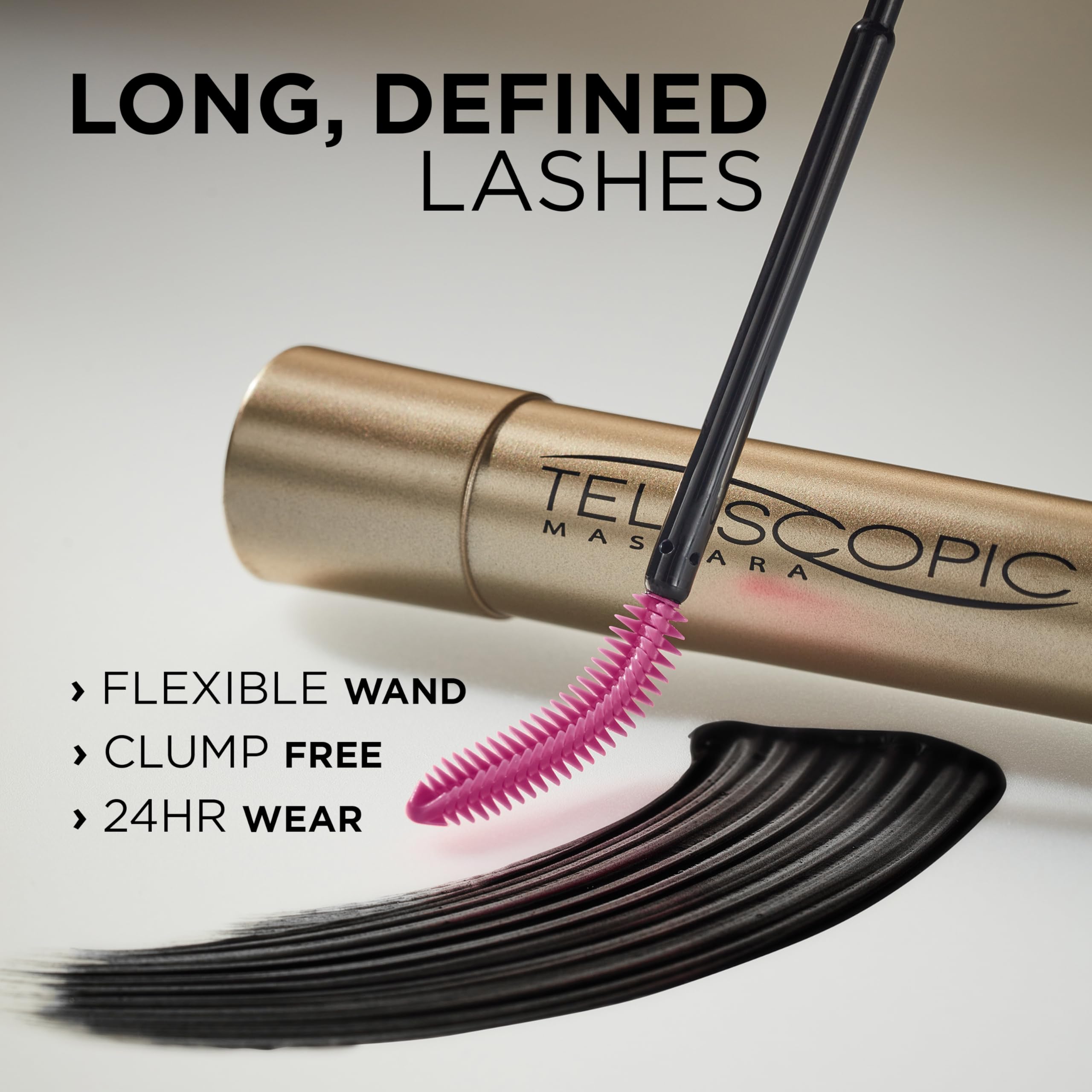 Foto 4 | Máscara L'Oréal Paris Telescópica Alargadora Impermeable color Negro - Venta Internacional
