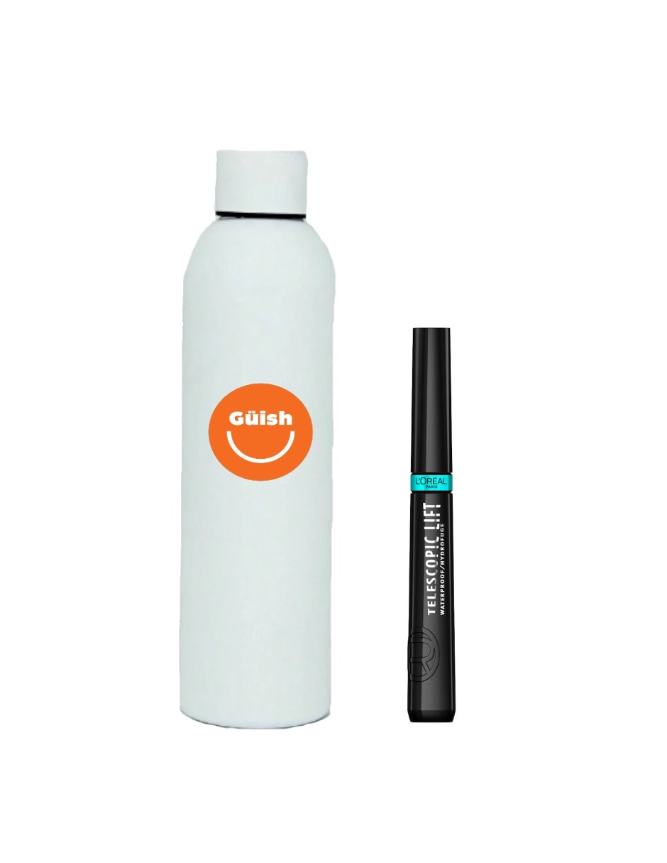 Máscara de Pestañas Telescopic Lift Negro + Termo de Agua Güish