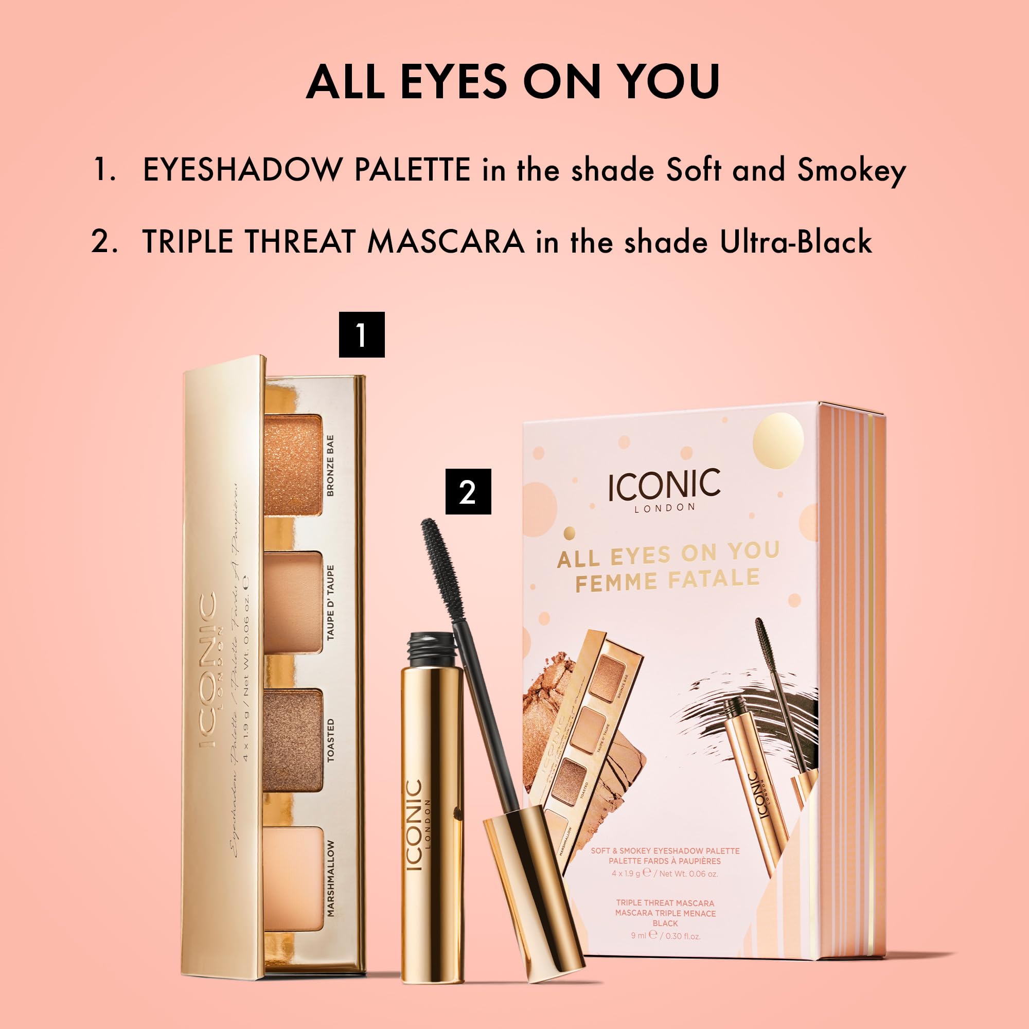 Foto 3 | Set De Regalo Iconic London All Eyes On You Con Máscara Y Paleta - Venta Internacional.