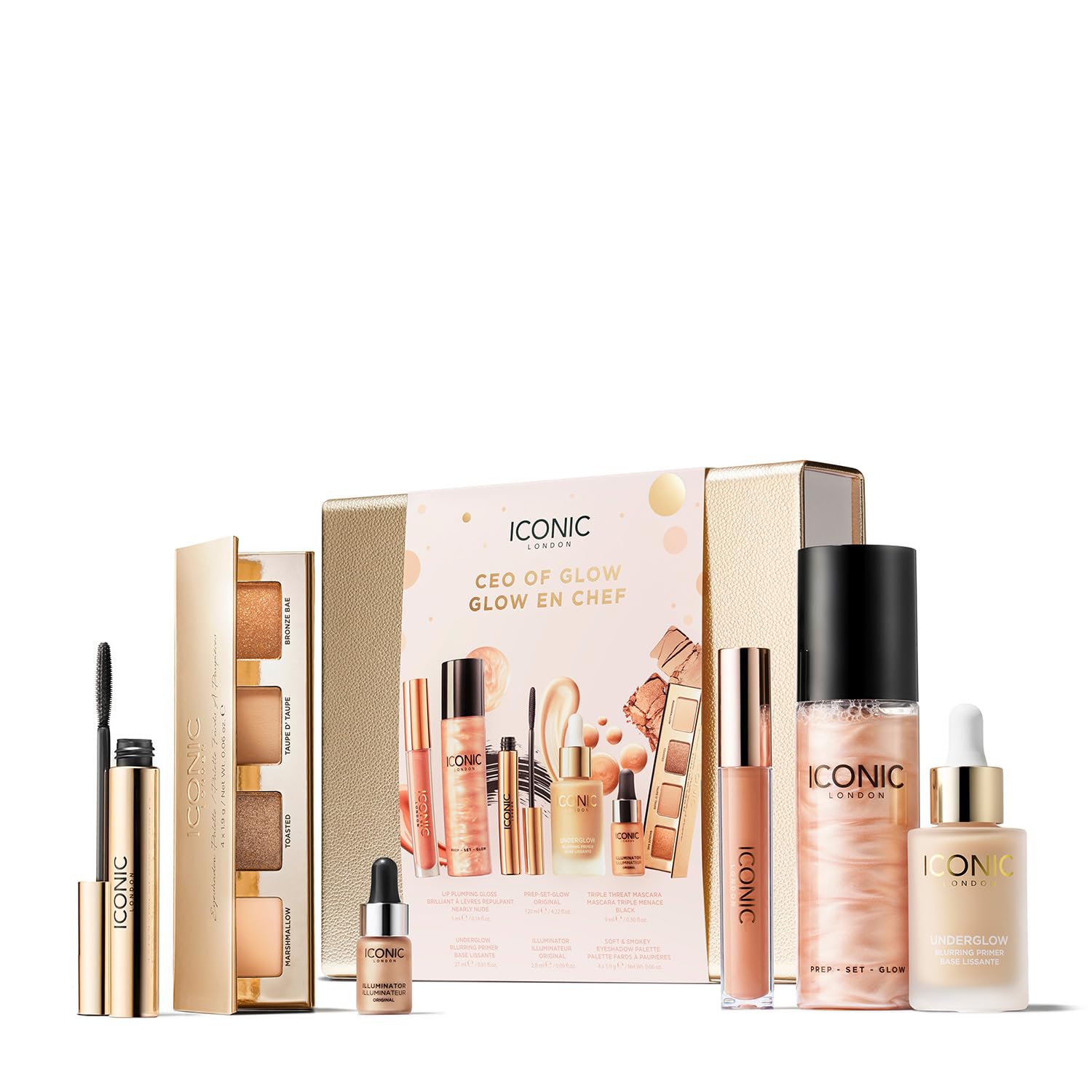 Foto 2 | Set De Regalo Iconic London Ceo Of Glow Con Prep-set-glow, Imprimador E Iluminador - Venta Internacional.