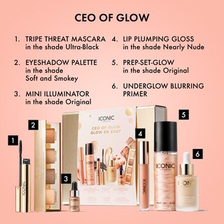 Foto 3 | Set De Regalo Iconic London Ceo Of Glow Con Prep-set-glow, Imprimador E Iluminador - Venta Internacional.