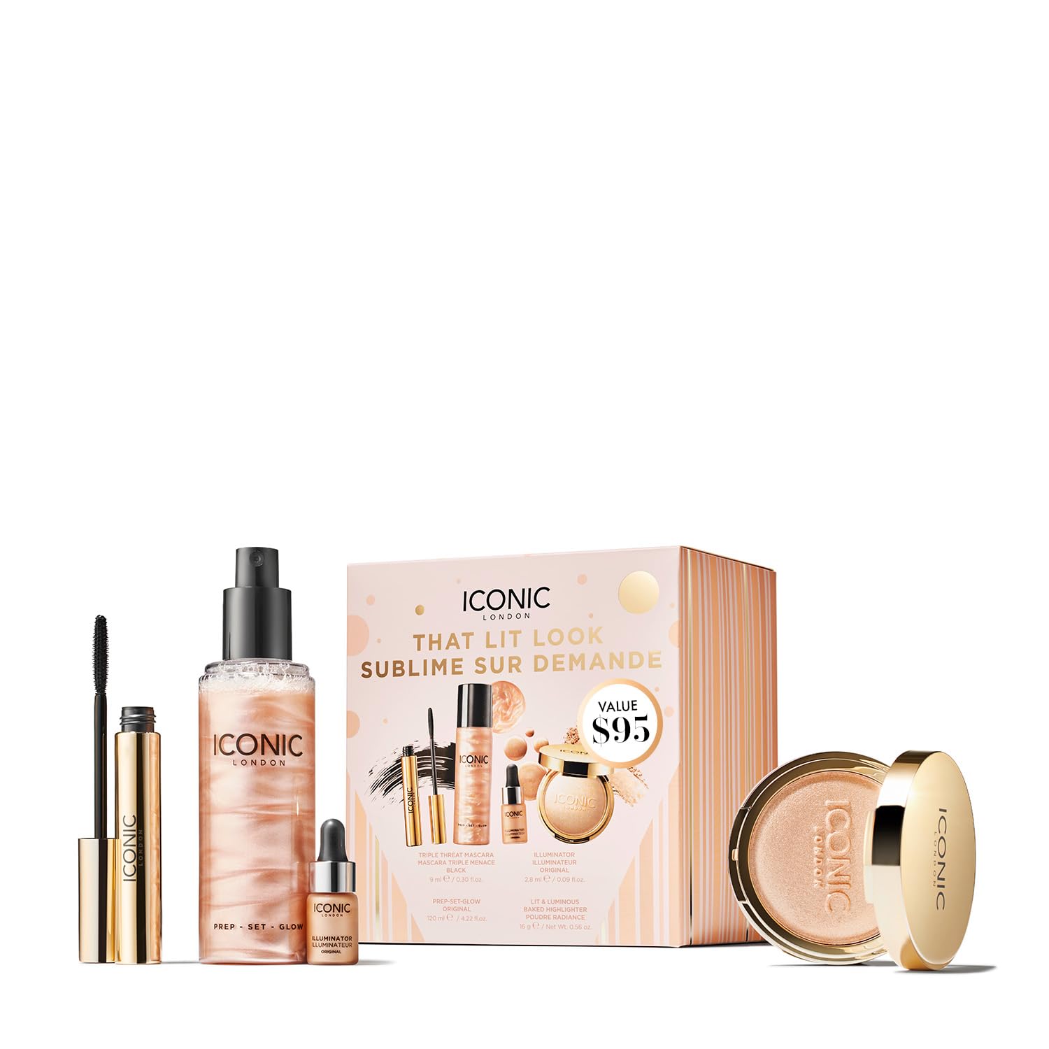 Foto 2 pulgar | Set De Regalo Iconic London That Lit Look Con Prep-set-glow Y Máscara - Venta Internacional.