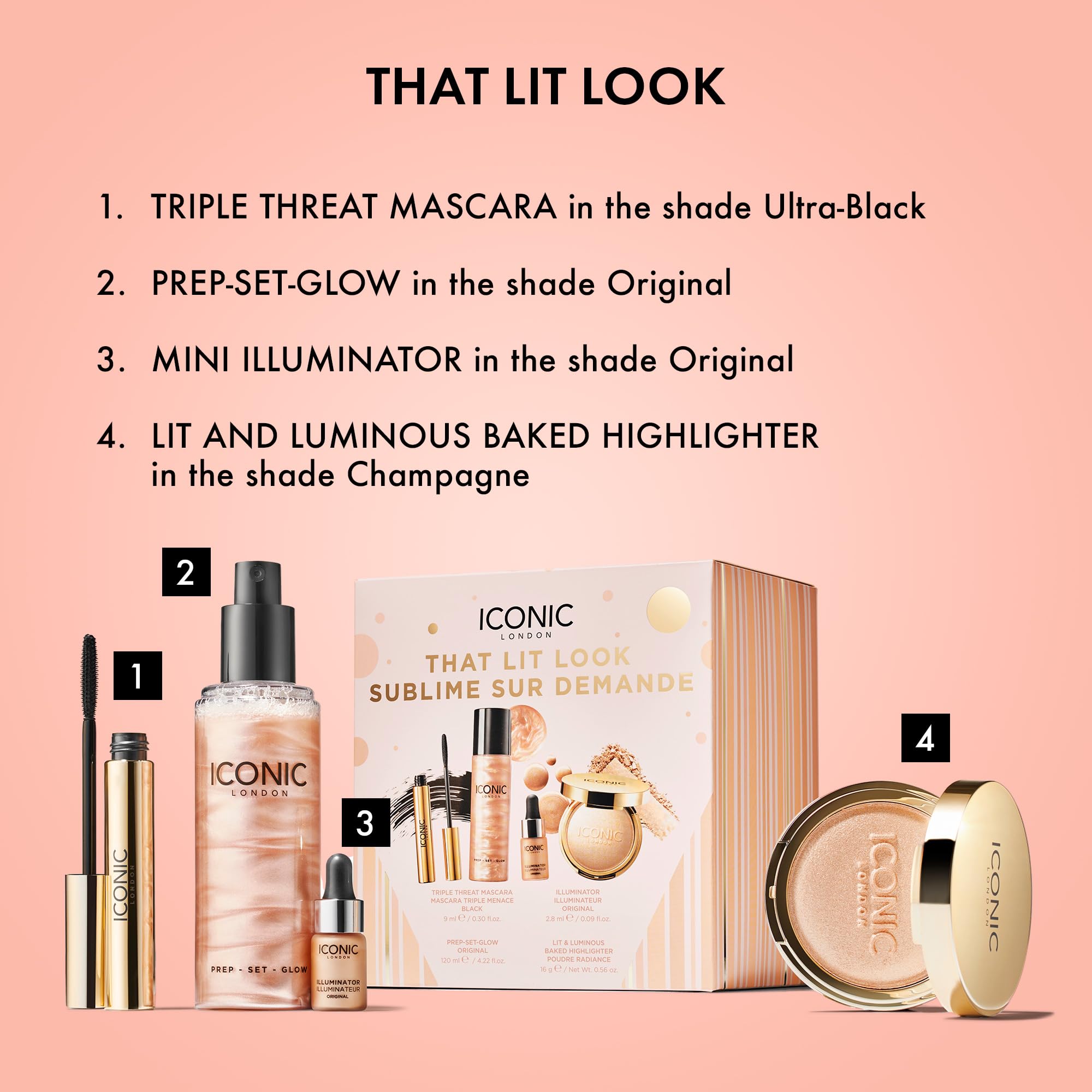 Foto 3 | Set De Regalo Iconic London That Lit Look Con Prep-set-glow Y Máscara - Venta Internacional.