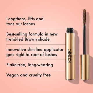 Foto 2 | Máscara Iconic London Triple Threat, Voluminizadora, 9 Ml, Color Marrón - Venta Internacional.