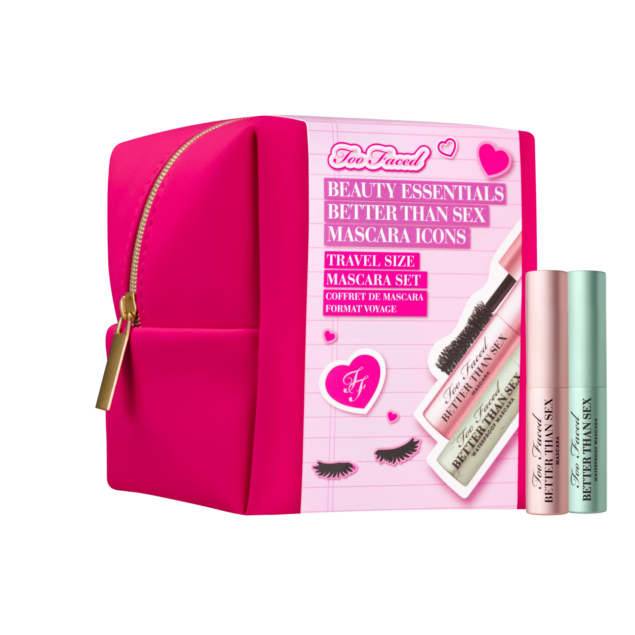 Foto 2 | Set De Rímel Too Faced Better Than Sex, Tamaño Viaje Con Bolsa - Venta Internacional.