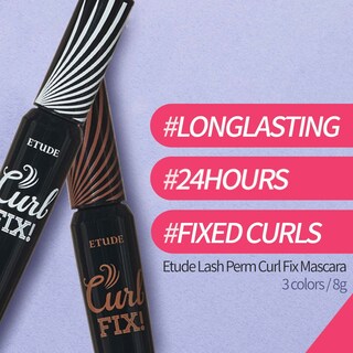 Foto 2 | Máscara Etude Lash Perm Curl Fix #2, Marrón, Resistente Al Agua Las 24 Horas - Venta Internacional.