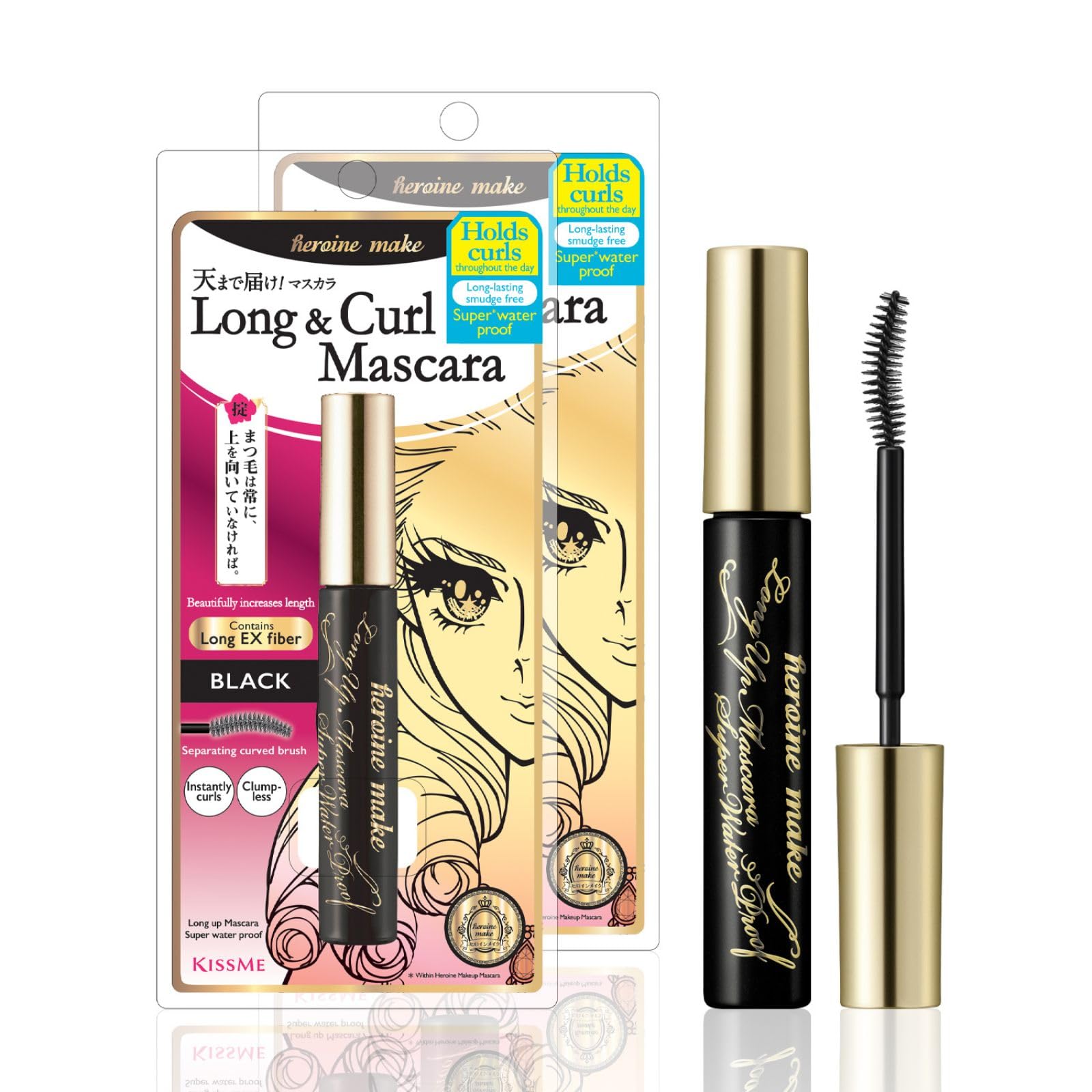 Foto 2 pulgar | Máscara Heroine Make Kissme Long & Curl Waterproof, Paquete De 2 - Venta Internacional.