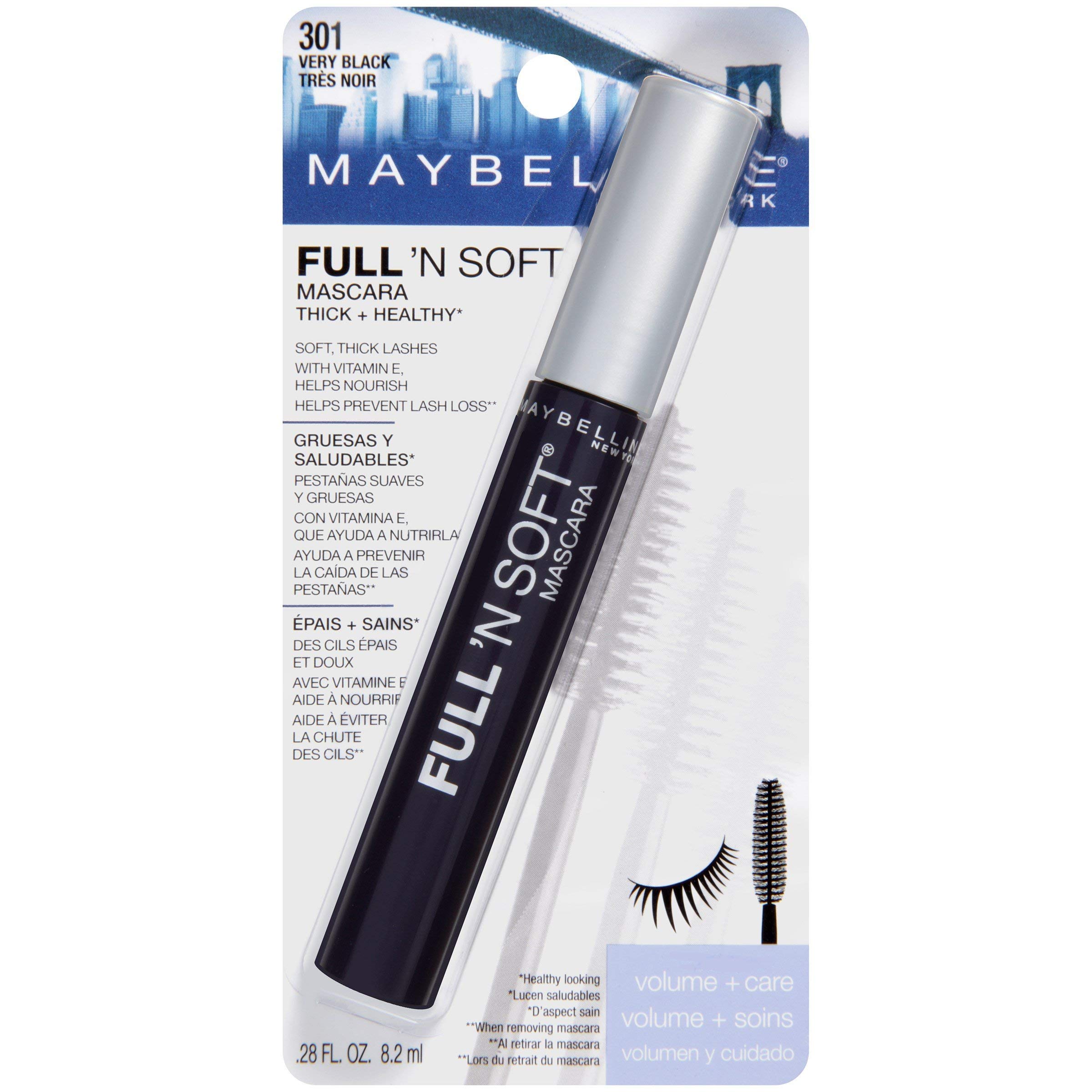 Máscara Maybelline Full N' Soft Muy Negra, 6,25 Ml - Venta Internacional.