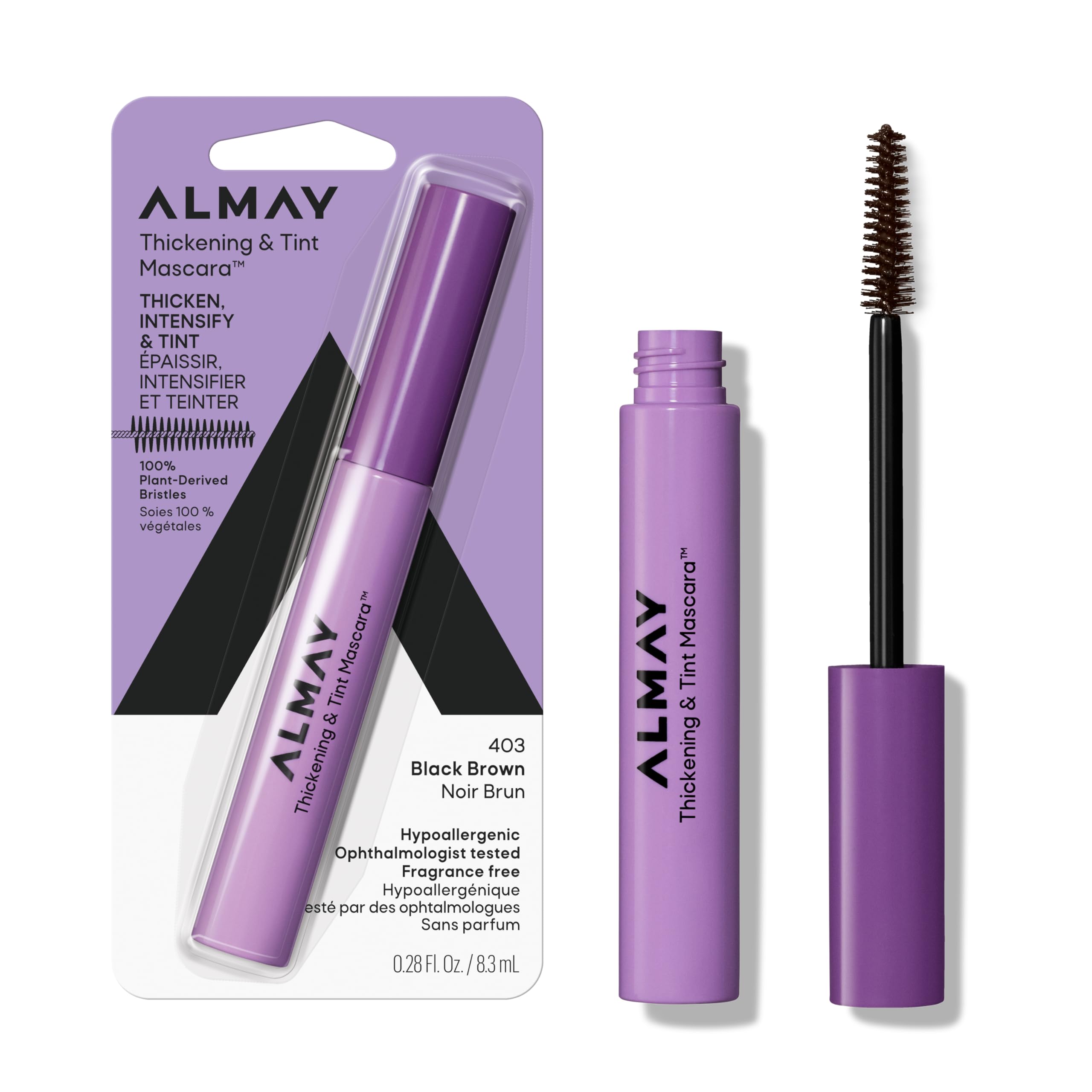 Máscara Almay Thickening & Tint 403 Black Brown 8 Ml - Venta Internacional.