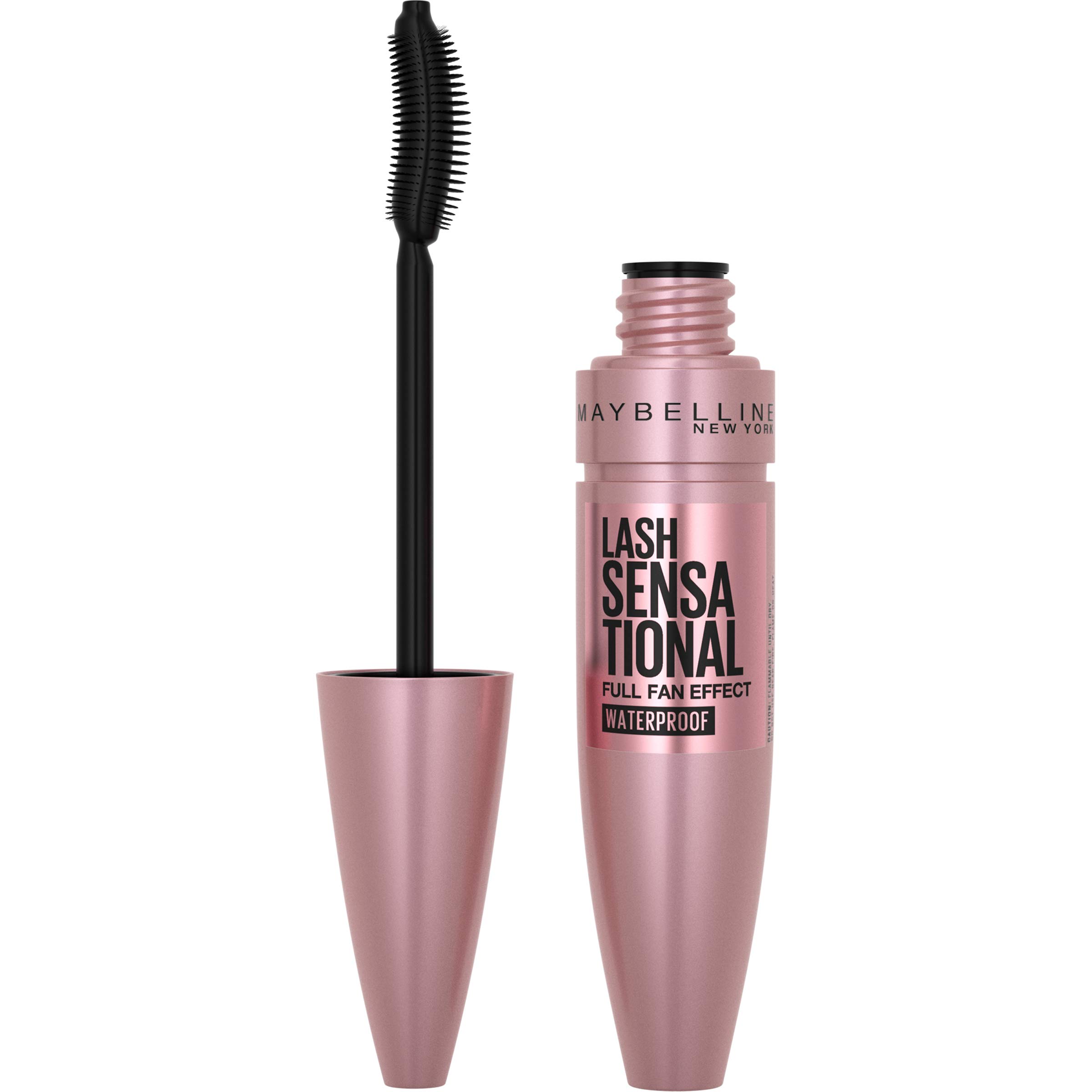 Máscara Maybelline Lash Sensational Waterproof Muy Negra - Venta Internacional.