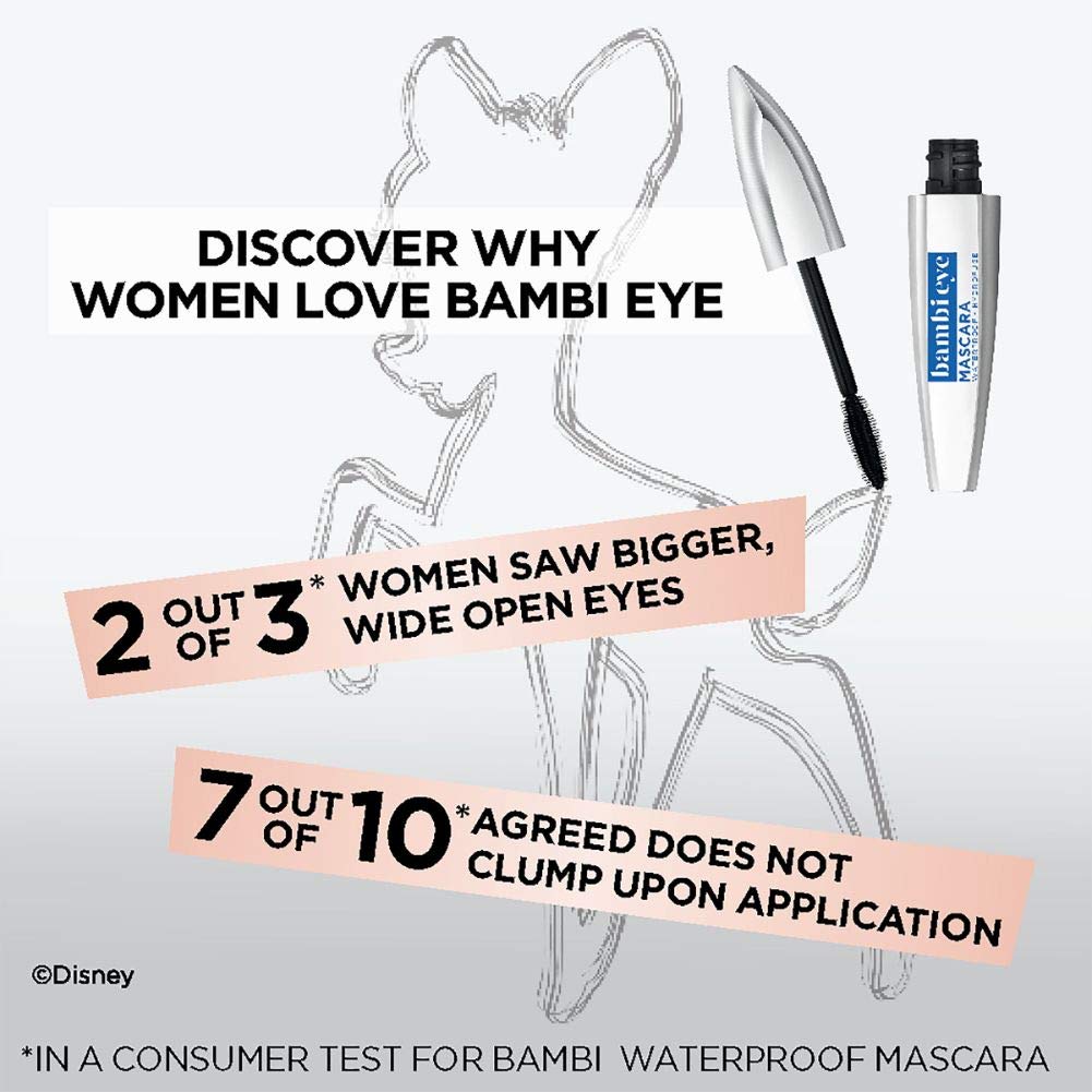 Foto 3 | Máscara L'oreal Paris Makeup Bambi Eye Lasting Volume Black - Venta Internacional.