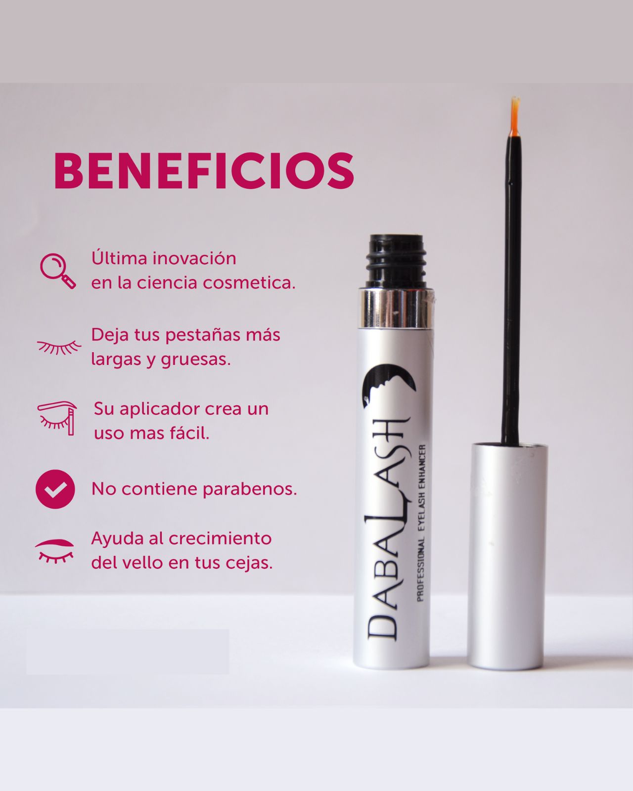 Foto 7 | Combo Suero para Crecimiento de Pestañas y Cejas Dabalash más Daba Máscaras Waterproof y Vegano