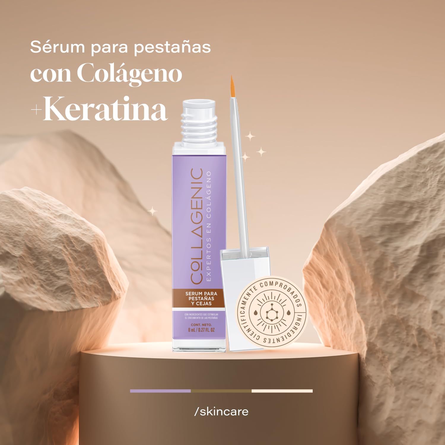 Foto 2 | Serum Collagenic para Pestañas y Ceja Colágeno Biotina Keratina 8ml