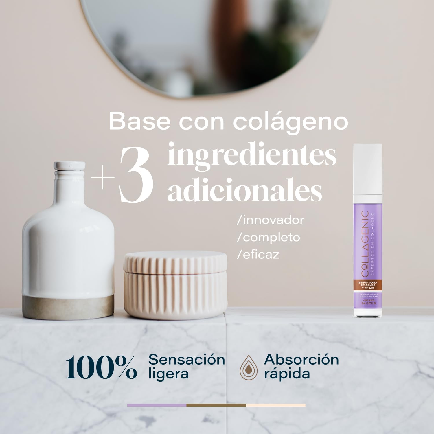 Foto 5 | Serum Collagenic para Pestañas y Ceja Colágeno Biotina Keratina 8ml