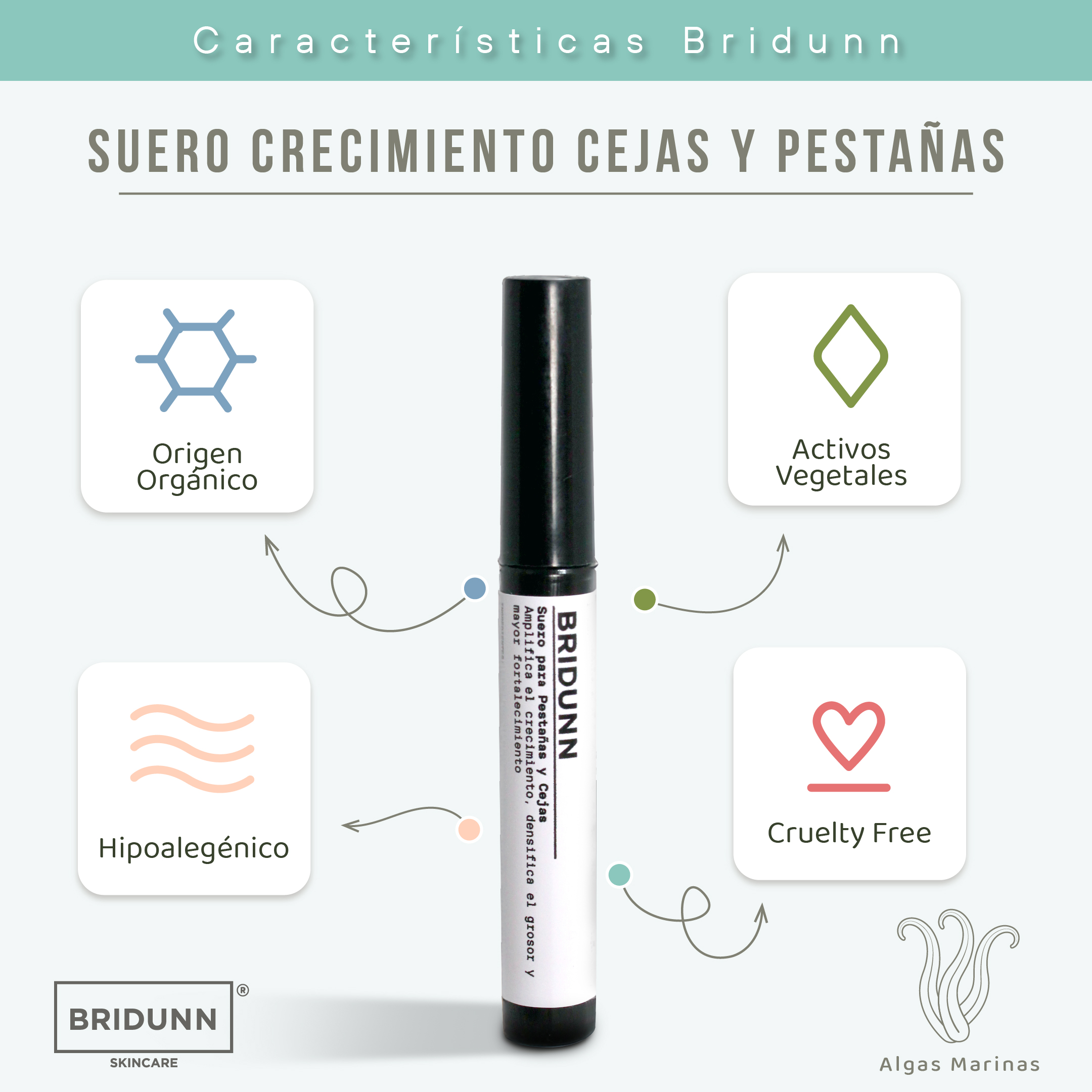 Foto 7 pulgar | Suero de Crecimiento y Fortalecimiento de Pestañas y Cejas Bridunn Skincare