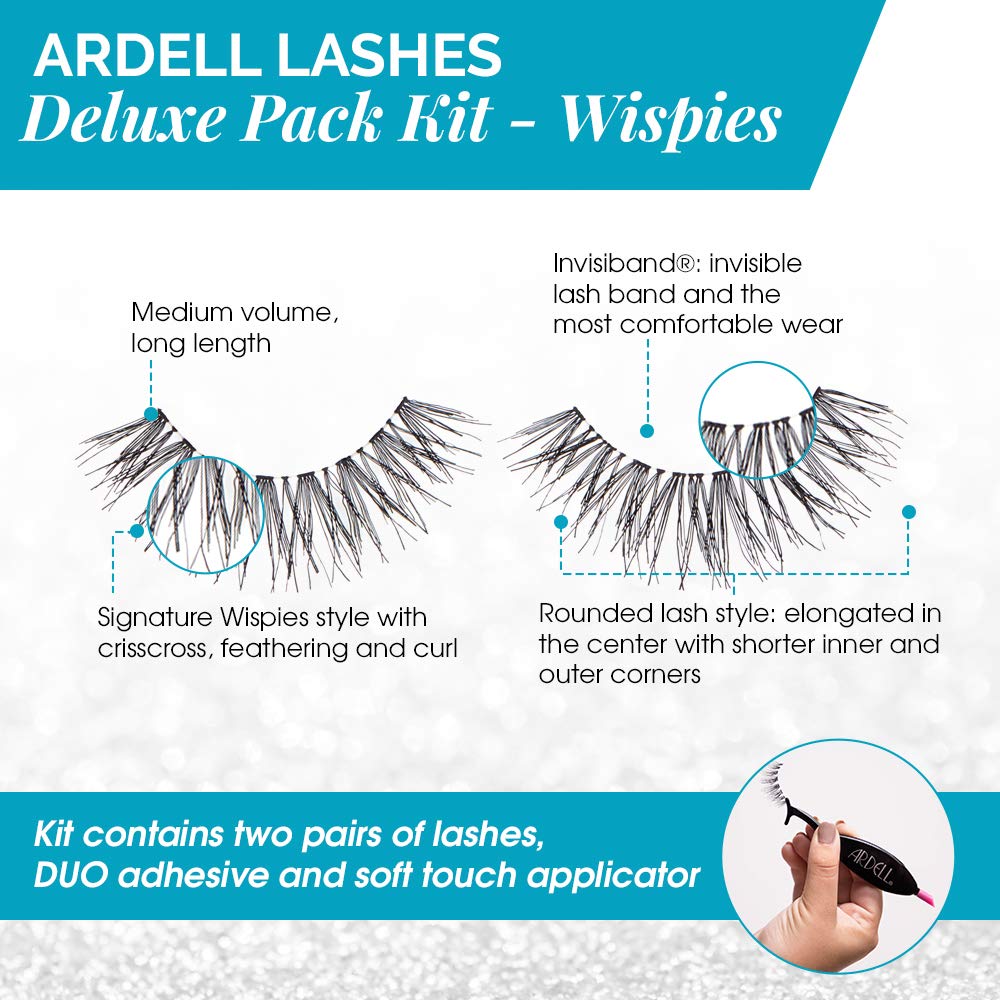 Foto 3 | Pestañas Postizas Ardell Deluxe Pack Wispies Con Aplicador - Venta Internacional.