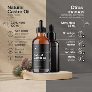 Foto 2 | Aceite De Ricino Natural De 120 Ml Para Pestañas, Cejas Y Cabello. Natural Castor Oil B Life.