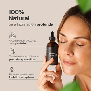 Foto 3 | Aceite De Ricino Natural De 120 Ml Para Pestañas, Cejas Y Cabello. Natural Castor Oil B Life.