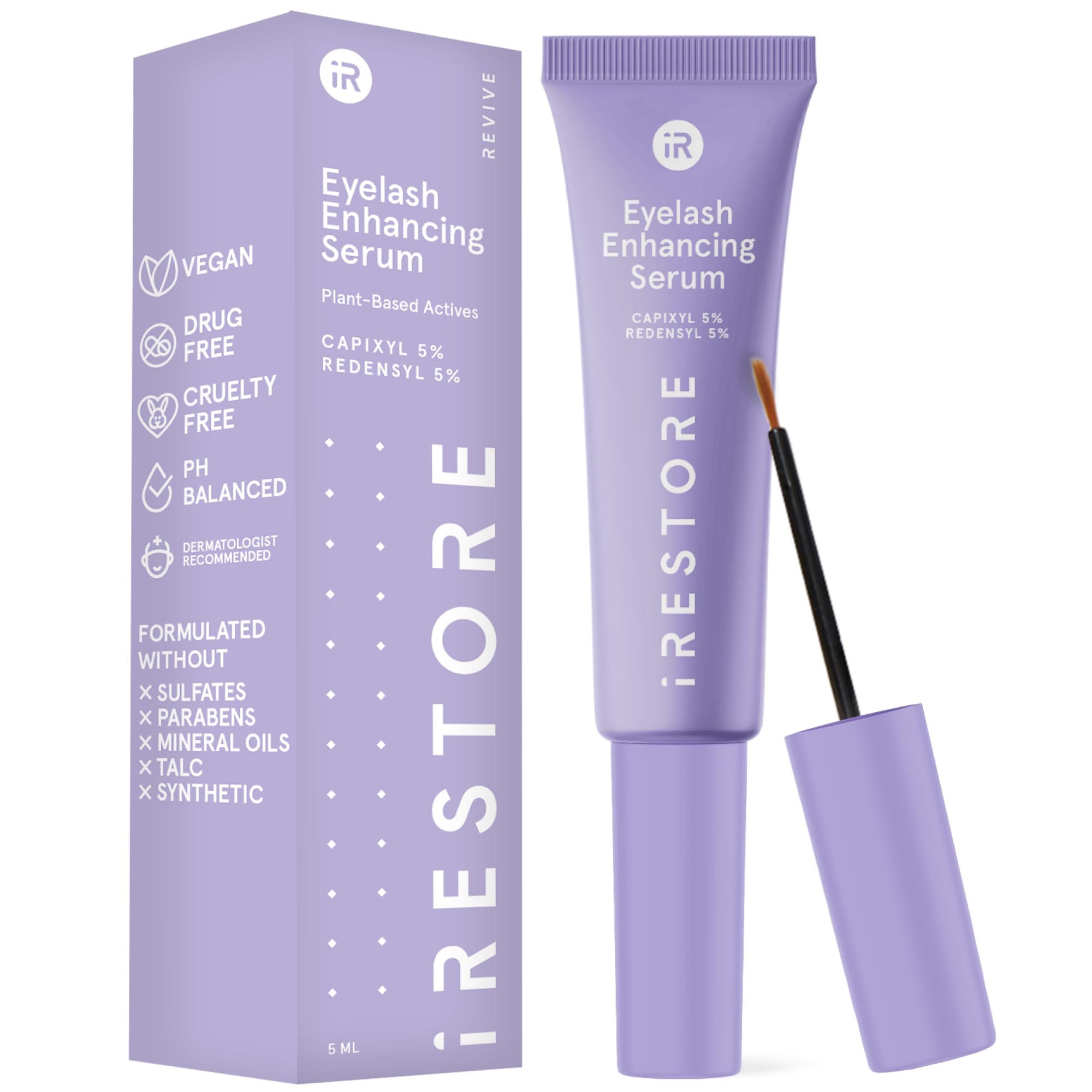Sérum Para El Crecimiento De Pestañas Irestore Vegan, 5 Ml, Suministro Para 3 Meses - Venta Internacional.
