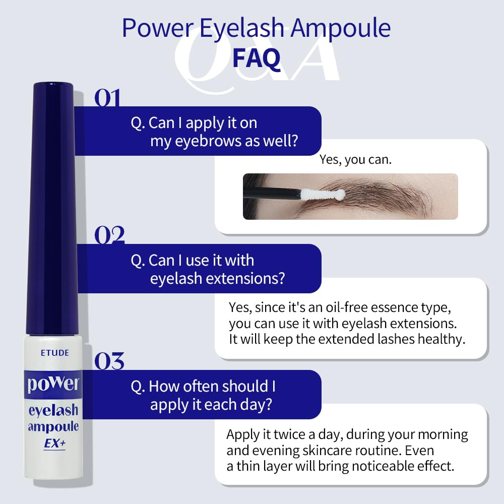 Foto 8 pulgar | Sérum Para Pestañas Etude Power Ampoule 1+1 Set De 40 Ml Korean K-beauty - Venta Internacional.