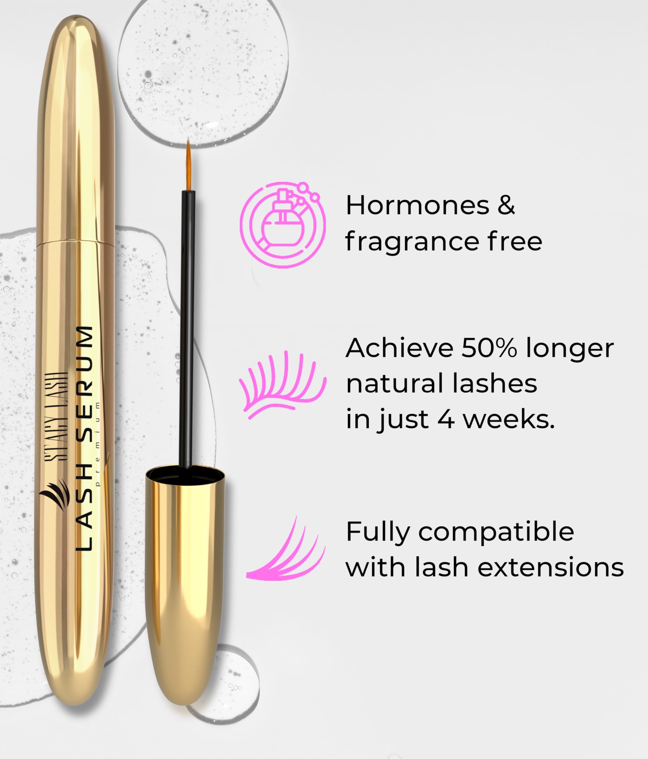 Foto 3 | Sérum Para El Crecimiento De Pestañas Y Cejas Stacy Lash, 5 Ml - Venta Internacional.