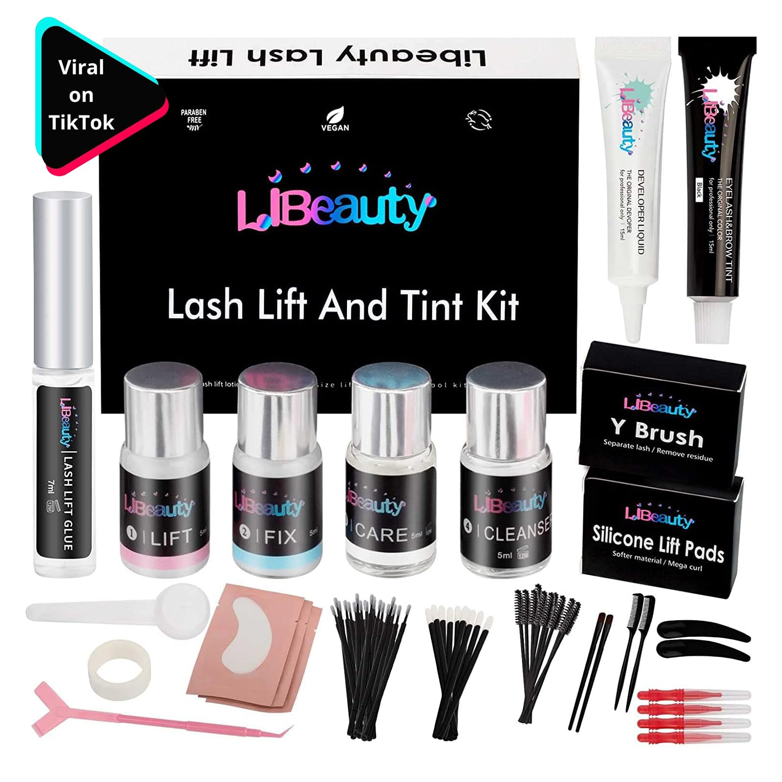 Kit de Estiramiento Y Coloración de Pestañas para Laminación De Cejas  Libeauty - Venta Internacional
