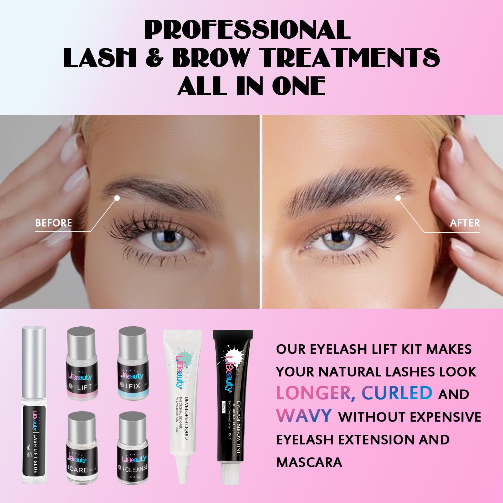 Foto 7 pulgar | Kit de Estiramiento Y Coloración de Pestañas para Laminación De Cejas  Libeauty - Venta Internacional