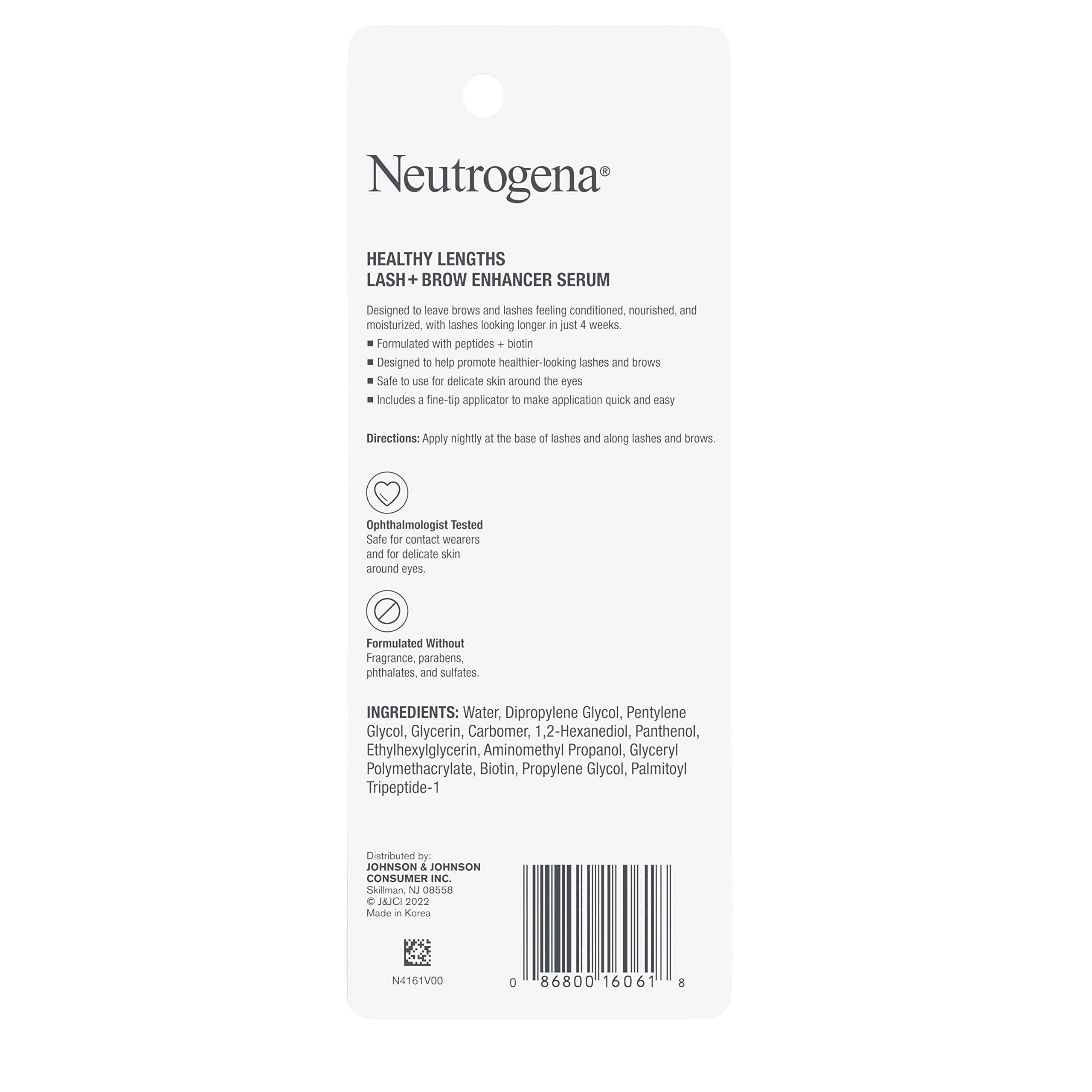 Foto 4 pulgar | Serum Neutrogena Healthy Lash + Brow Enhancer, 2,36 Ml Con Biotina - Venta Internacional.