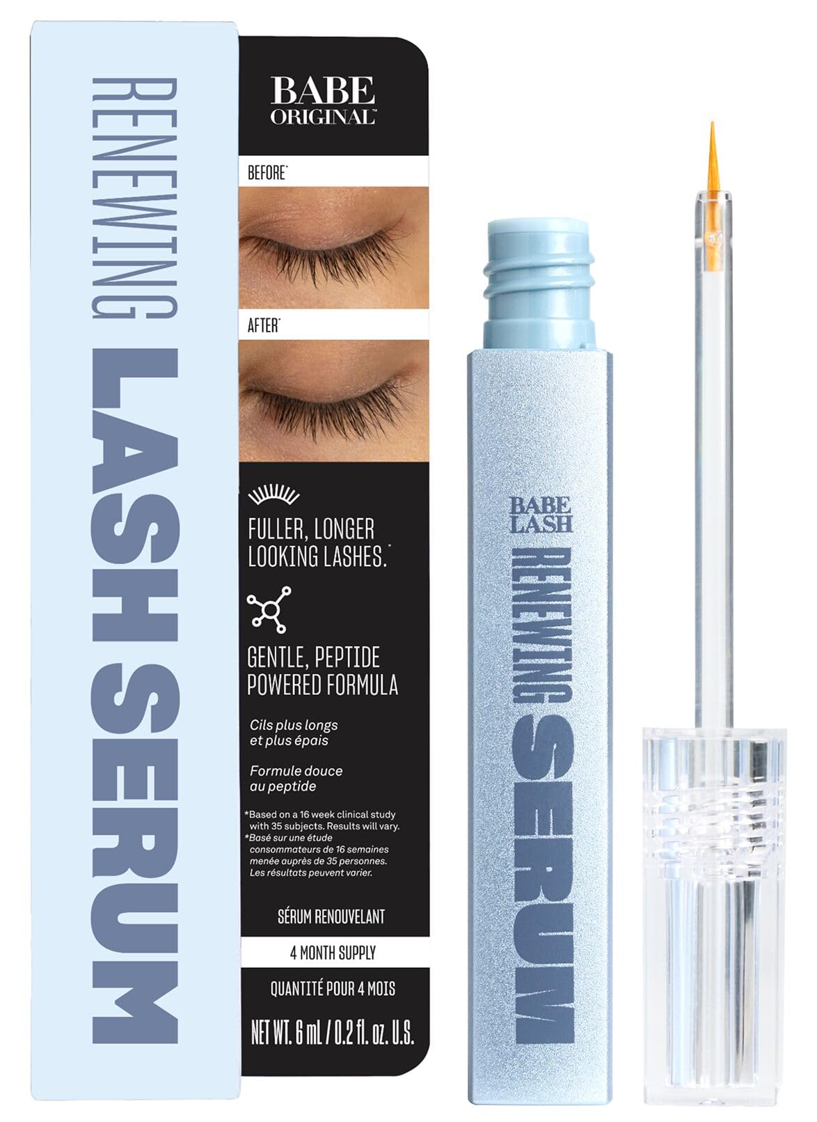 Foto 2 pulgar | Sérum Para Pestañas Babe Original, Péptido Renovador, 6 Ml, Fuller Lashes - Venta Internacional.