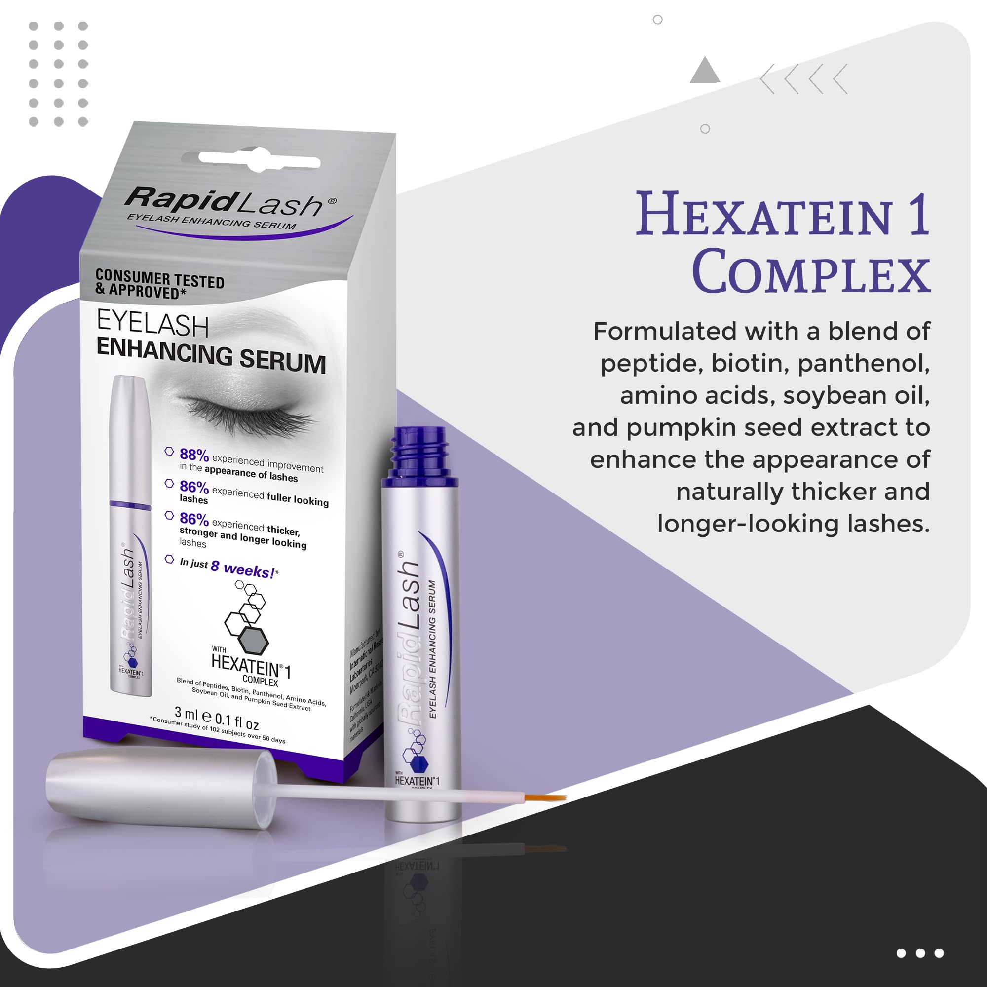 Foto 4 pulgar | El Sérum Realzador De Pestañas Rapidlash Promueve Pestañas Más Largas - Venta Internacional.