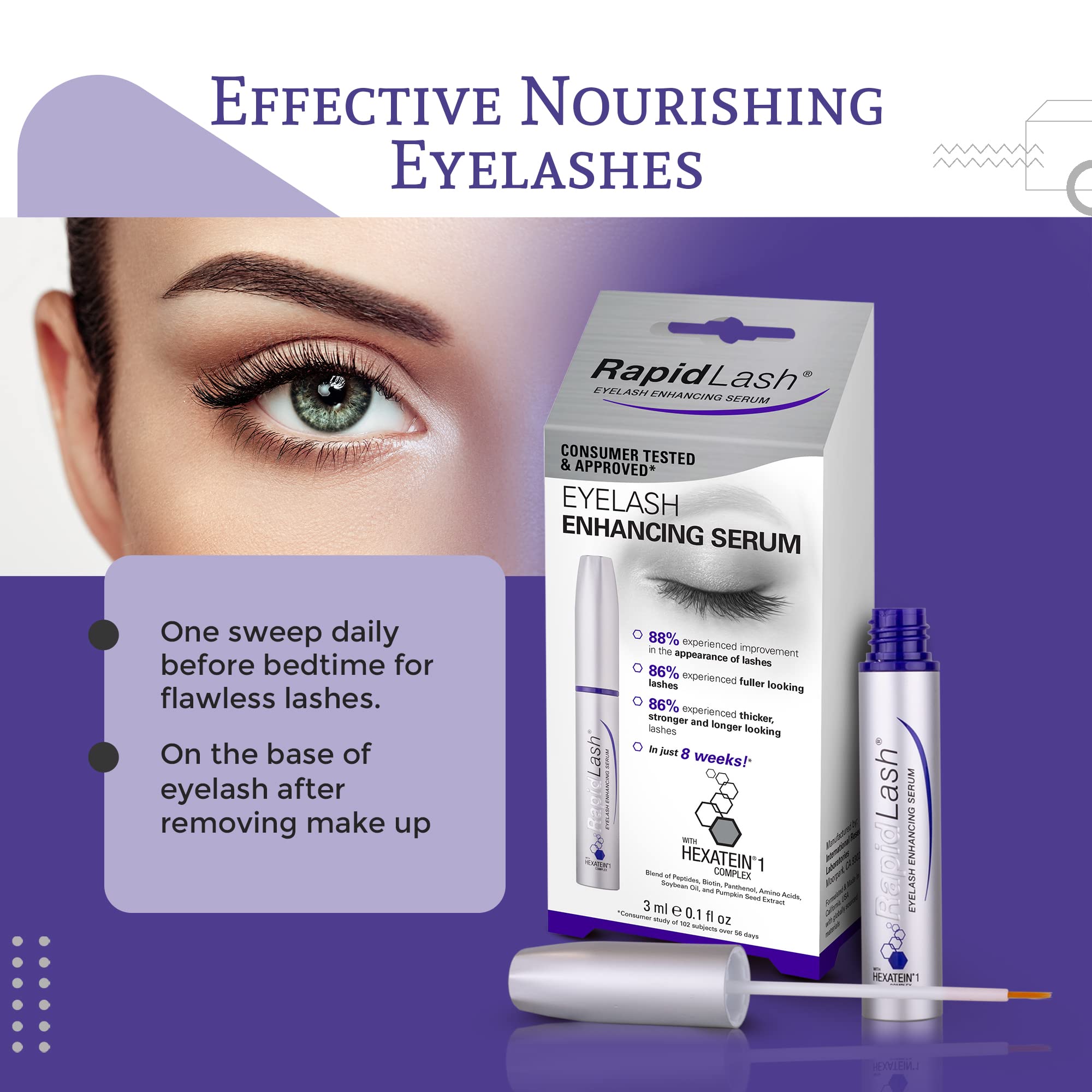Foto 8 pulgar | El Sérum Realzador De Pestañas Rapidlash Promueve Pestañas Más Largas - Venta Internacional.