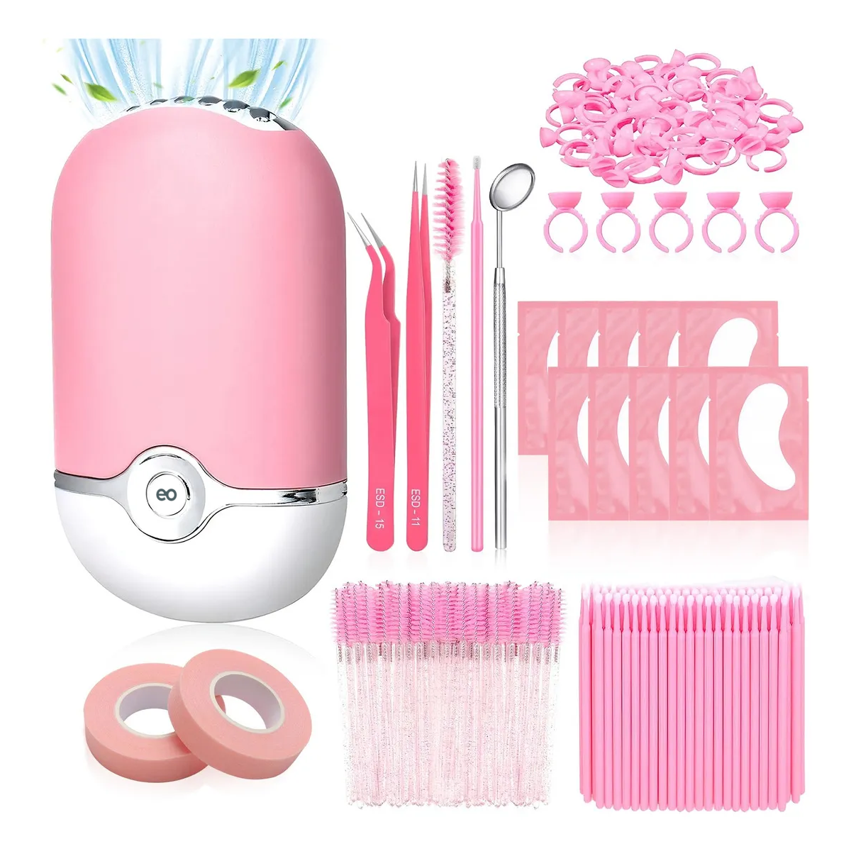 Foto 2 | Kit De Pestañas Maquillaje Aplicación De Extensión Eo Safe Imports Esi-19049 Rosa