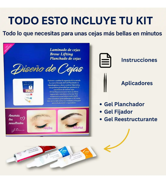 Foto 5 pulgar | Kit Planchado Cejas Profesional Laminado Xtellar