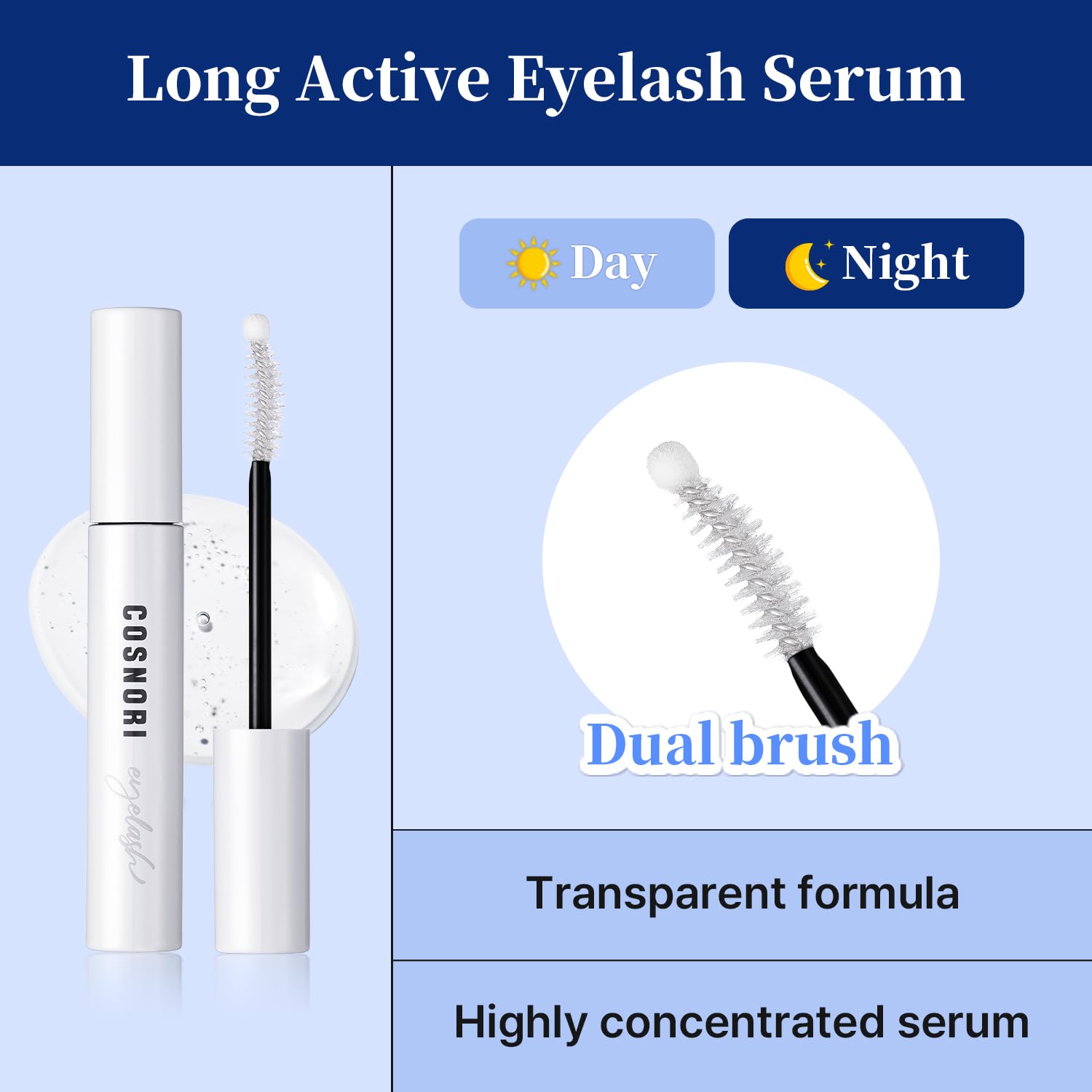 Foto 5 pulgar | Sérum Para Pestañas Cosnori Long Active Vegan Con Péptidos, 9 Ml - Venta Internacional.