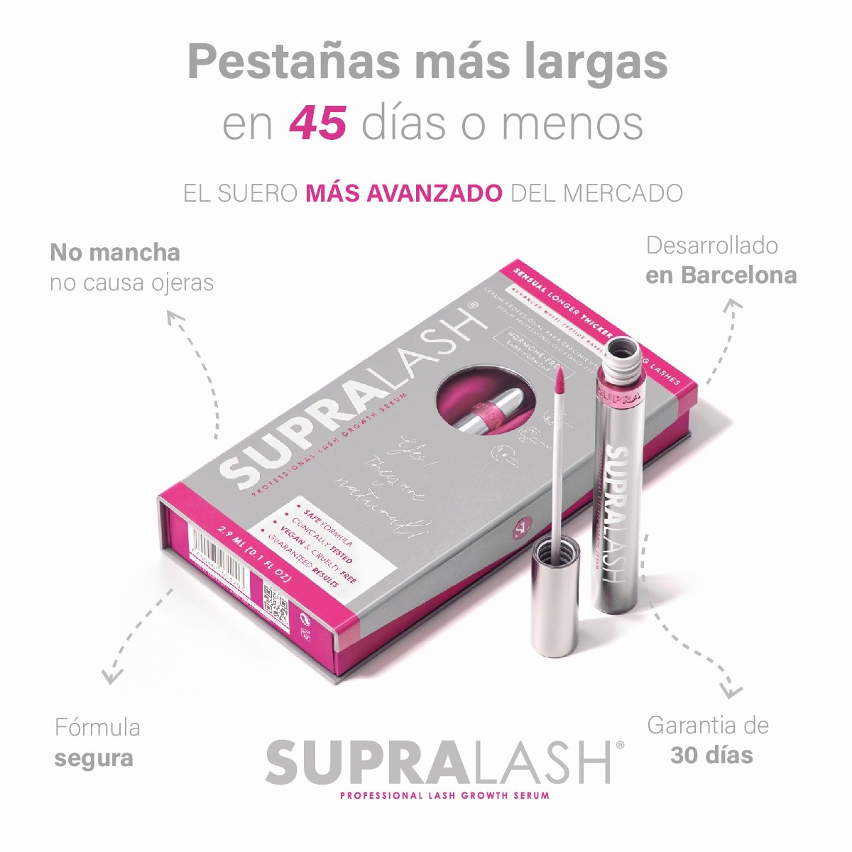 Foto 3 pulgar | Serum Para Crecimiento De Pestañas 2.9 Ml Supralash