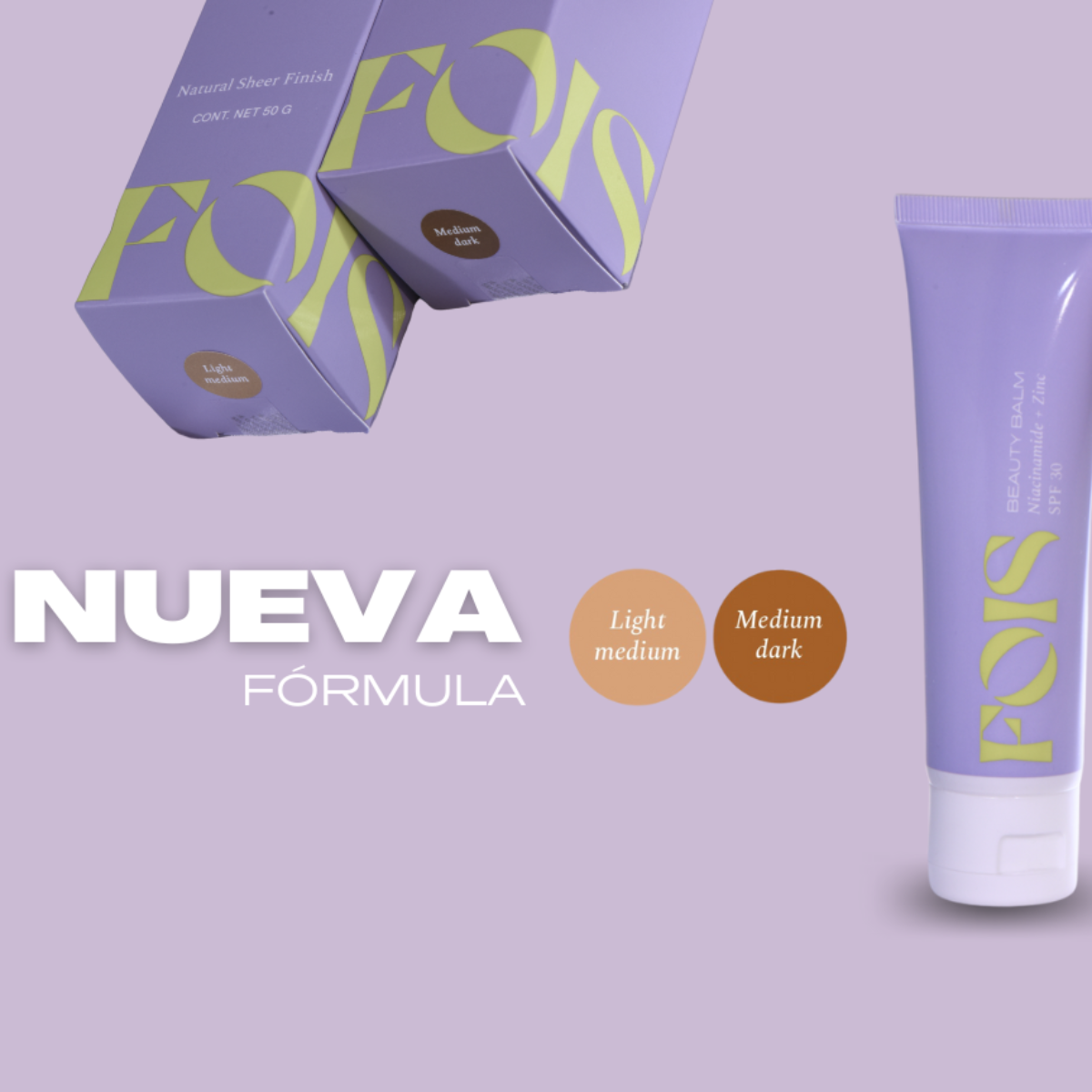 Foto 4 pulgar | Crema Hidratante con Color y FPS Fois BB Cream Beauty Balm Medium-Dark