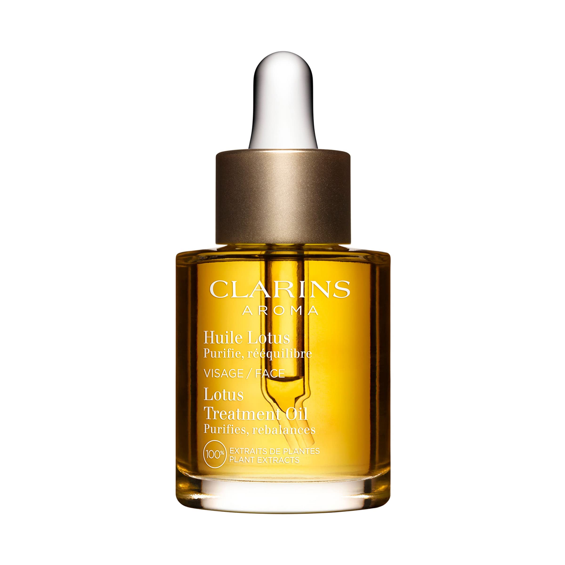 Tratamiento de Aceite Facial Clarins Lotus Hidrata Tonifica y Equilibra - Venta Internacional