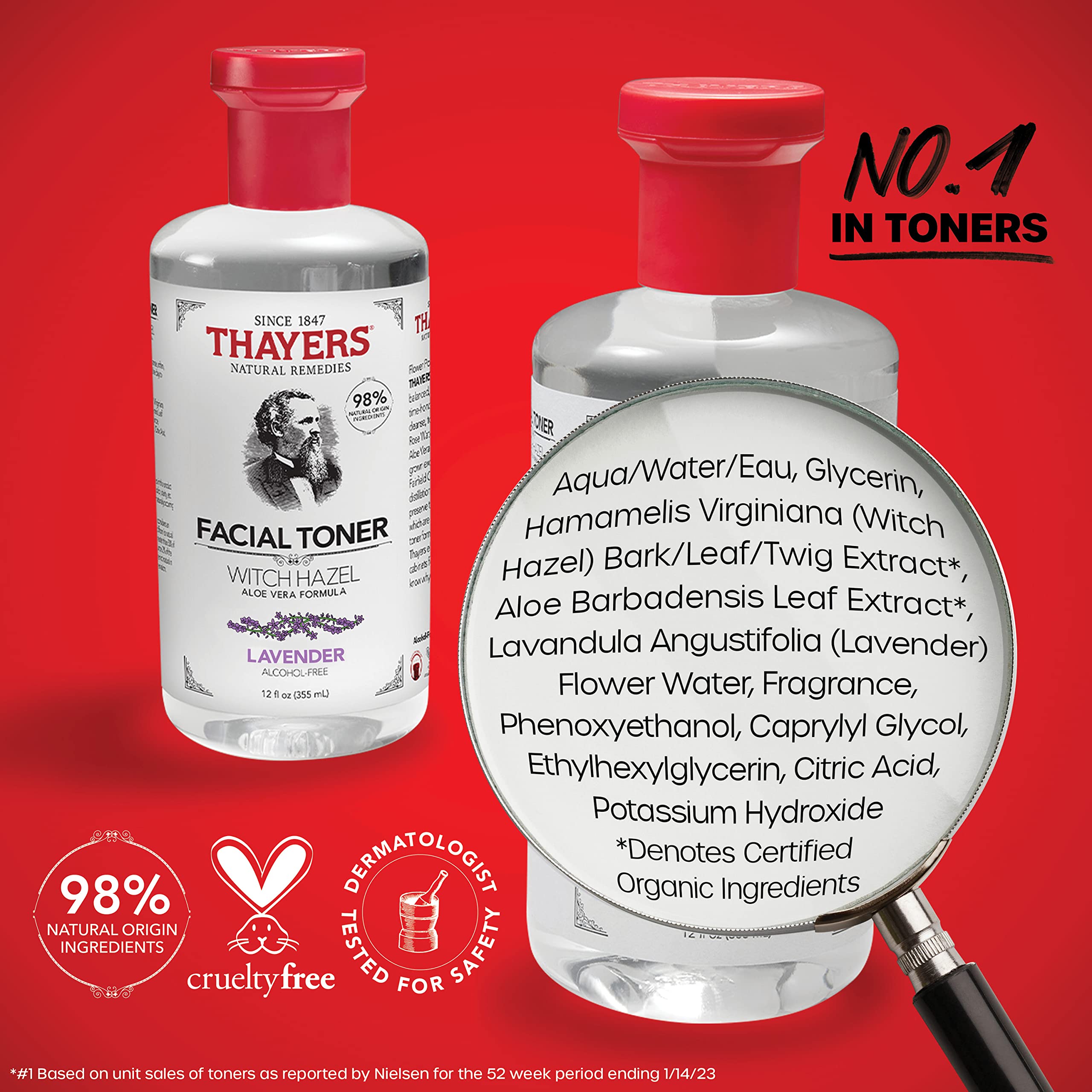 Foto 6 | Tónico Thayers Hamamelis Lavanda, Sin Alcohol, 355 Ml - Venta Internacional.